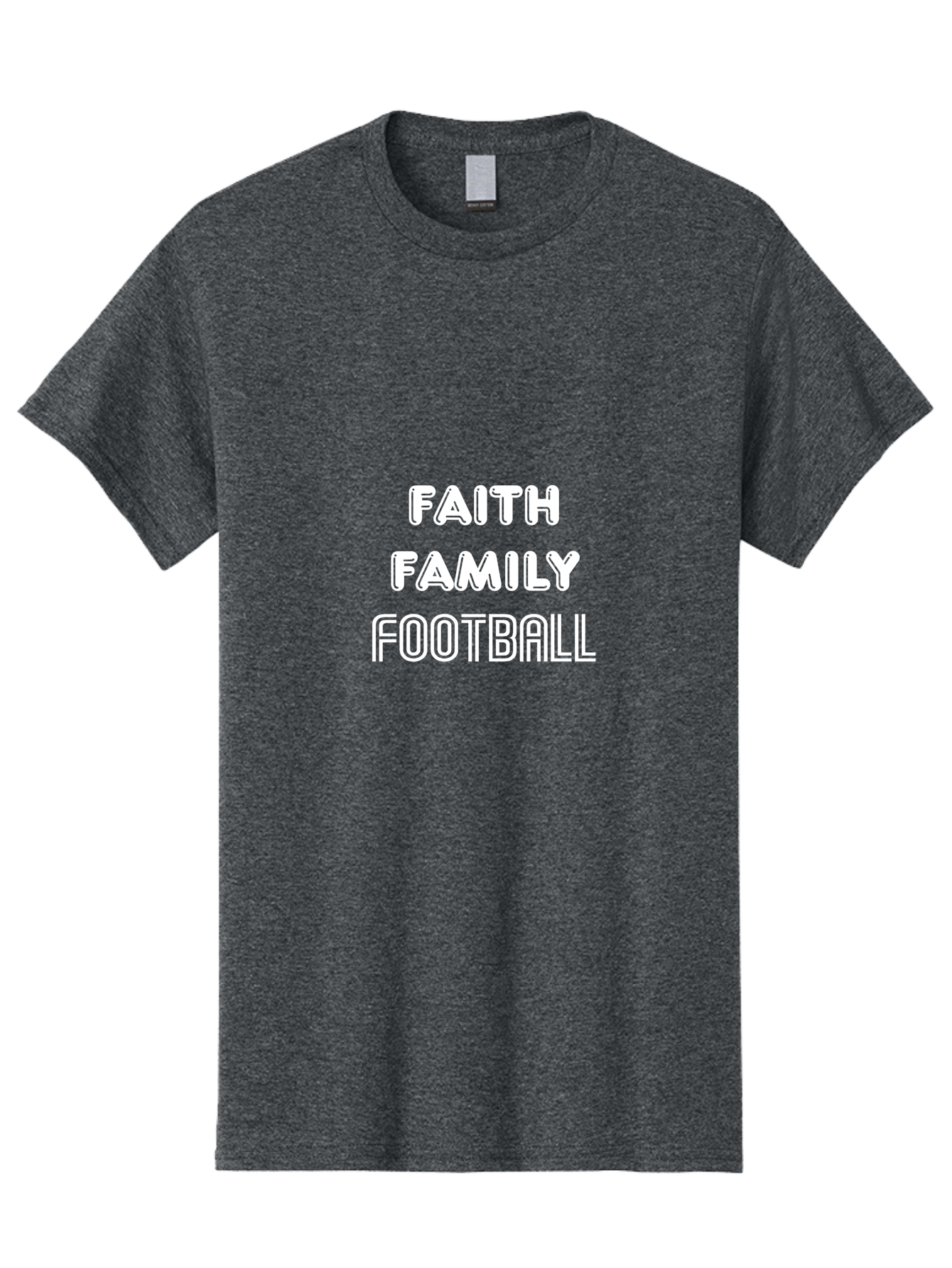Faith Family Football Men'S Graphic Tee, 100% Cotton, Comfortable Casual Summer Wear, Machine Washable, Faith, Family, Football, Sports, Motivation, Team Spirit, Athletics, Values Aae272 7