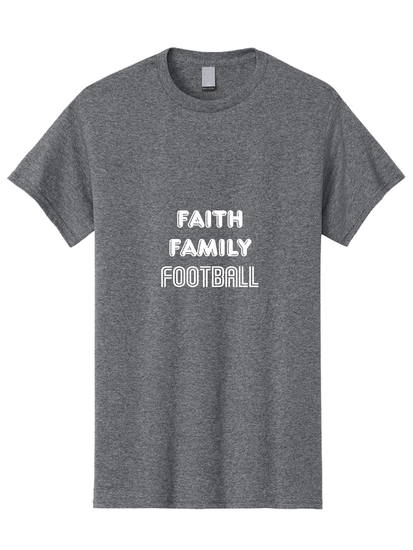Faith Family Football Men'S Graphic Tee, 100% Cotton, Comfortable Casual Summer Wear, Machine Washable, Faith, Family, Football, Sports, Motivation, Team Spirit, Athletics, Values Aae272 5