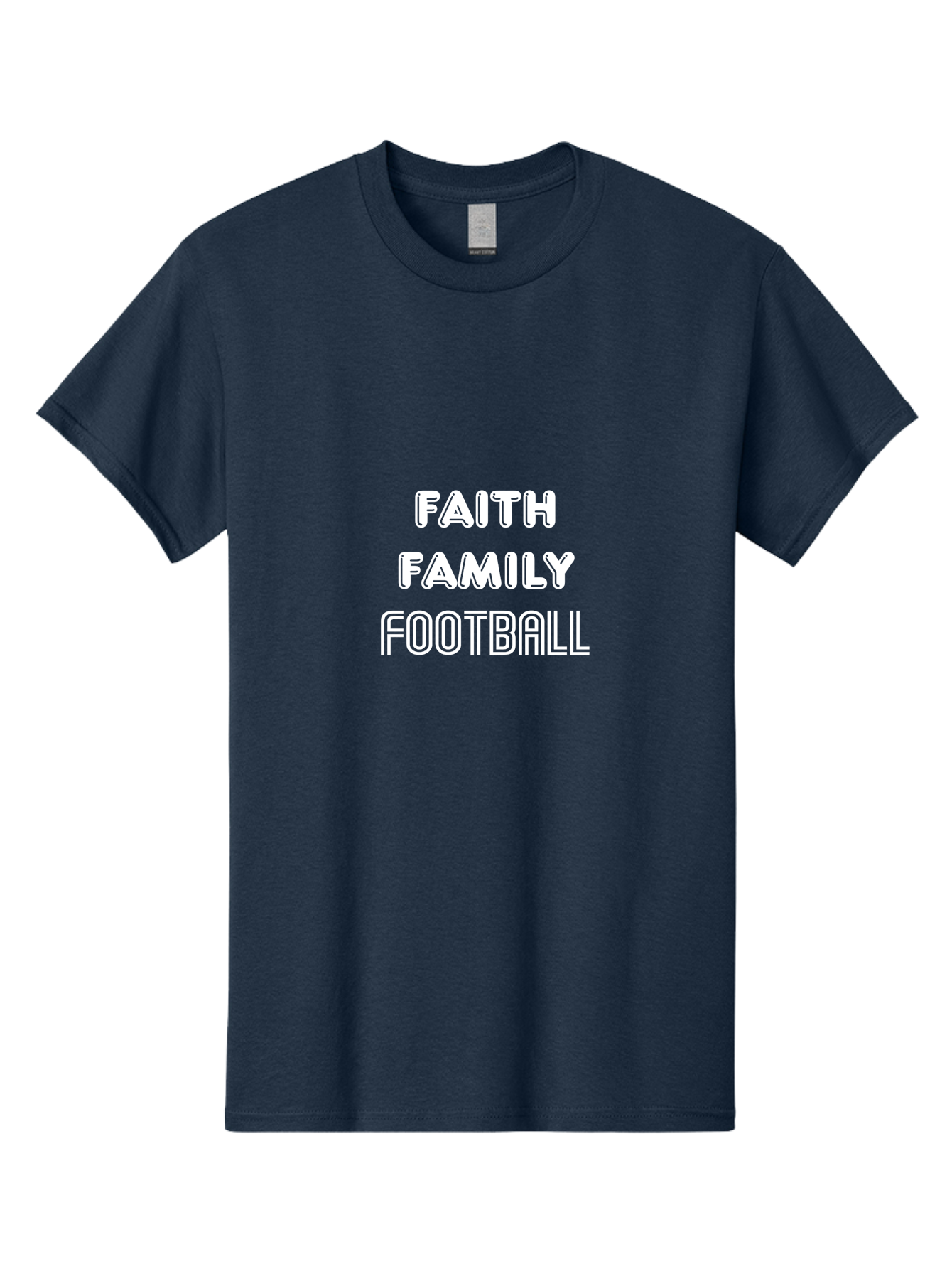Faith Family Football Men'S Graphic Tee, 100% Cotton, Comfortable Casual Summer Wear, Machine Washable, Faith, Family, Football, Sports, Motivation, Team Spirit, Athletics, Values Aae272 19