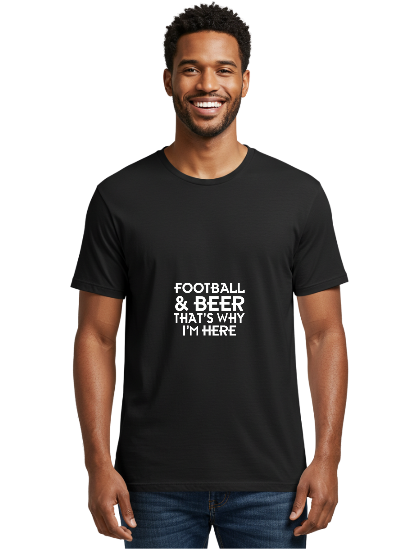 Football & Beer Men'S Graphic Tee, 100% Cotton, Comfortable Casual Summer Wear, Machine Washable, Football And Beer, Sports Fan, Beer Enthusiast, Game Day, Football Season, Beer Lover, Sports Culture, Tailgating Party Aae289 4