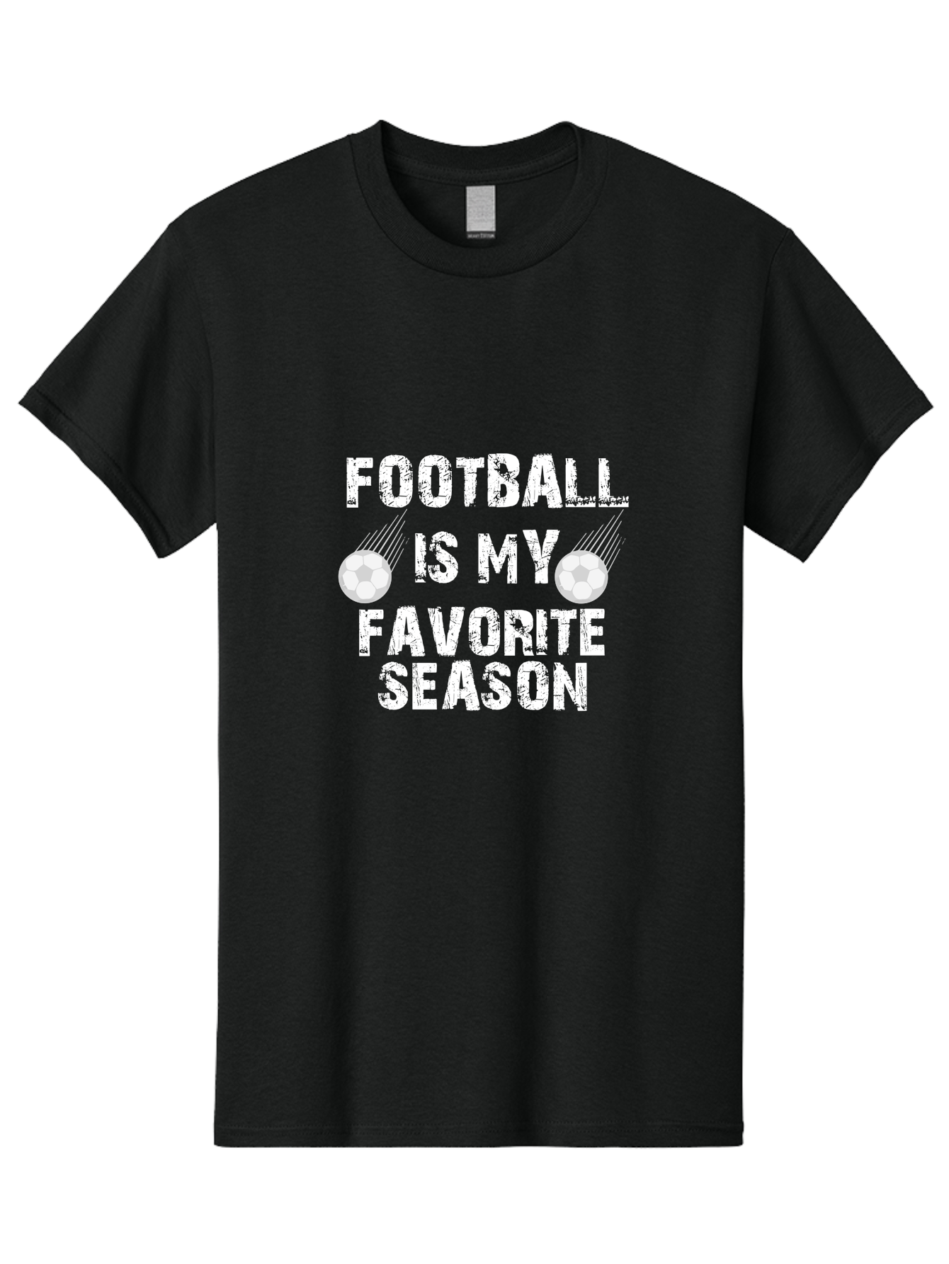 Football Is My Favorite Men'S Graphic Tee, 100% Cotton, Comfortable Casual Summer Wear, Machine Washable, Football, Favorite Season, Sports, Nfl, American Football, Football Text, Grid Graphic, Grunge, Sports Text, Game Day Aae290 11