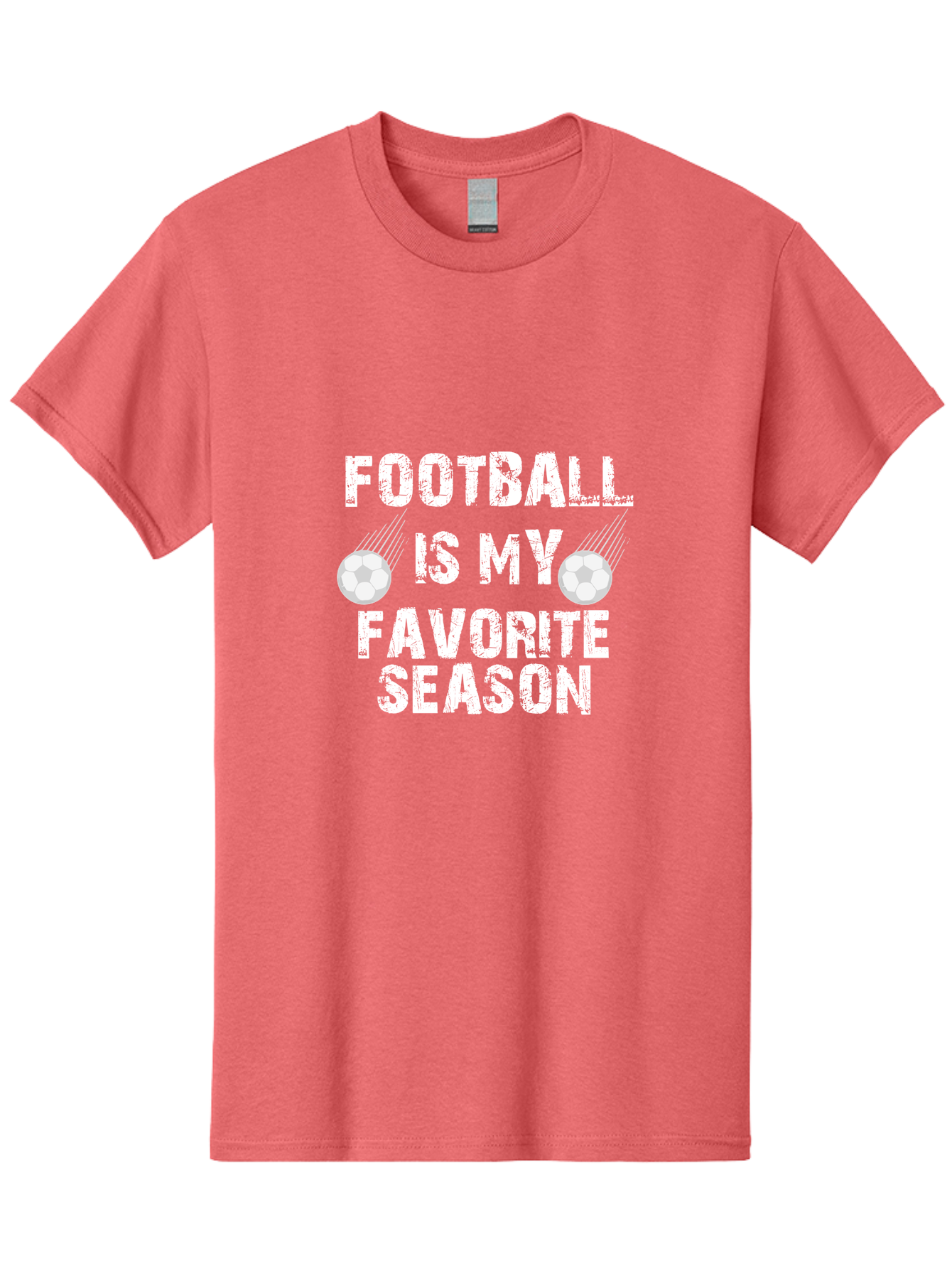 Football Is My Favorite Men'S Graphic Tee, 100% Cotton, Comfortable Casual Summer Wear, Machine Washable, Football, Favorite Season, Sports, Nfl, American Football, Football Text, Grid Graphic, Grunge, Sports Text, Game Day Aae290 23