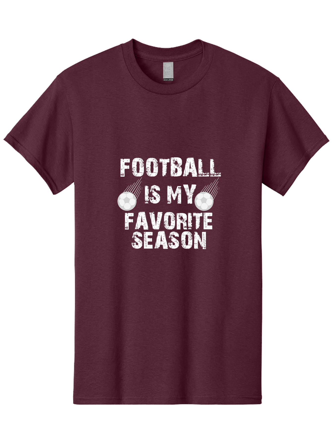 Football Is My Favorite Men'S Graphic Tee, 100% Cotton, Comfortable Casual Summer Wear, Machine Washable, Football, Favorite Season, Sports, Nfl, American Football, Football Text, Grid Graphic, Grunge, Sports Text, Game Day Aae290 5
