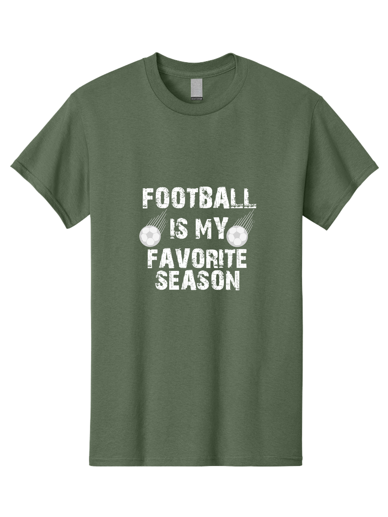 Football Is My Favorite Men'S Graphic Tee, 100% Cotton, Comfortable Casual Summer Wear, Machine Washable, Football, Favorite Season, Sports, Nfl, American Football, Football Text, Grid Graphic, Grunge, Sports Text, Game Day Aae290 25