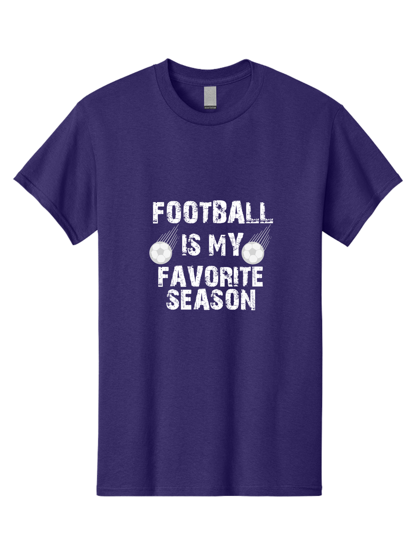Football Is My Favorite Men'S Graphic Tee, 100% Cotton, Comfortable Casual Summer Wear, Machine Washable, Football, Favorite Season, Sports, Nfl, American Football, Football Text, Grid Graphic, Grunge, Sports Text, Game Day Aae290 7