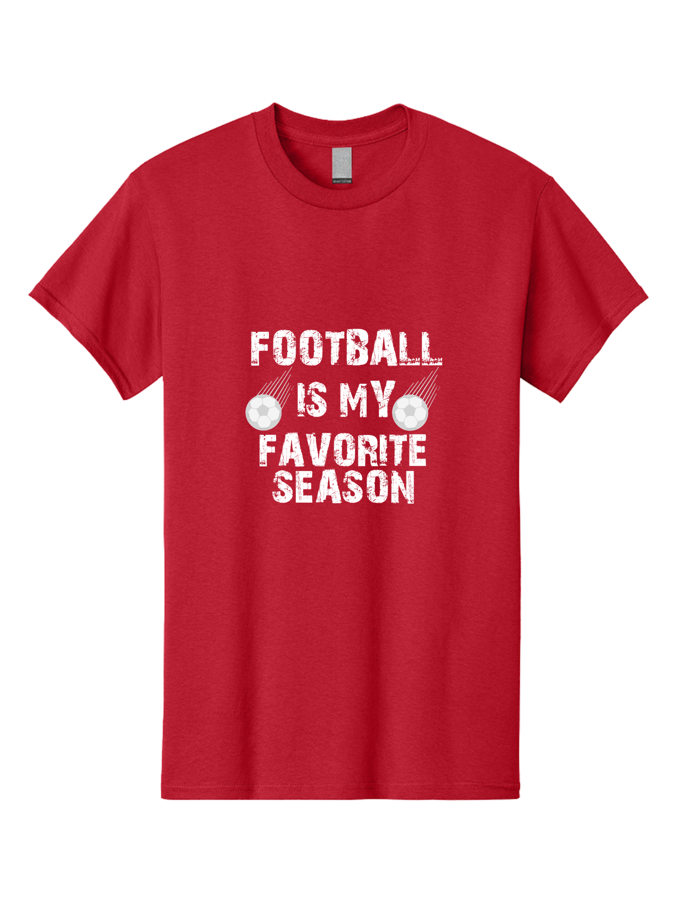 Football Is My Favorite Men'S Graphic Tee, 100% Cotton, Comfortable Casual Summer Wear, Machine Washable, Football, Favorite Season, Sports, Nfl, American Football, Football Text, Grid Graphic, Grunge, Sports Text, Game Day Aae290 13