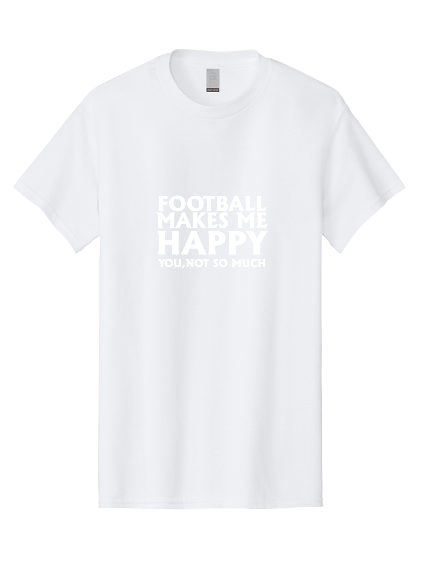 Football Makes Me Happy Men'S Graphic Tee, 100% Cotton, Comfortable Casual Summer Wear, Machine Washable, Funny Football Quotes, Football Humor, Happy Football Fans, Sarcastic Sports Quotes, Playful Football Sayings, Team Spirit Aae291 29