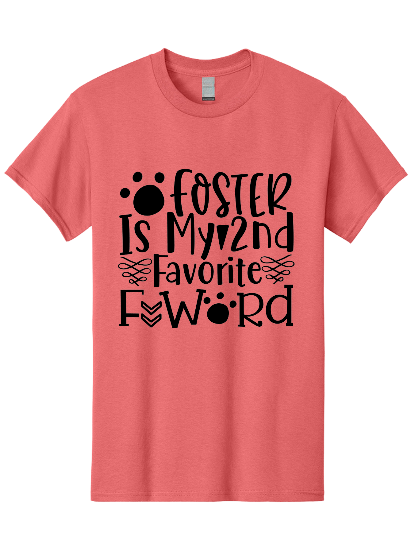 Foster Is My 2Nd Favorite F Word Men'S Graphic Tee, 100% Cotton, Comfortable Casual Summer Wear, Machine Washable, Foster Care, Animal Shelter, Pet Adoption, Dog Lovers, Cat Lovers, Charity Support, Inspirational Quote, Motivational Phrase, Aae296 23