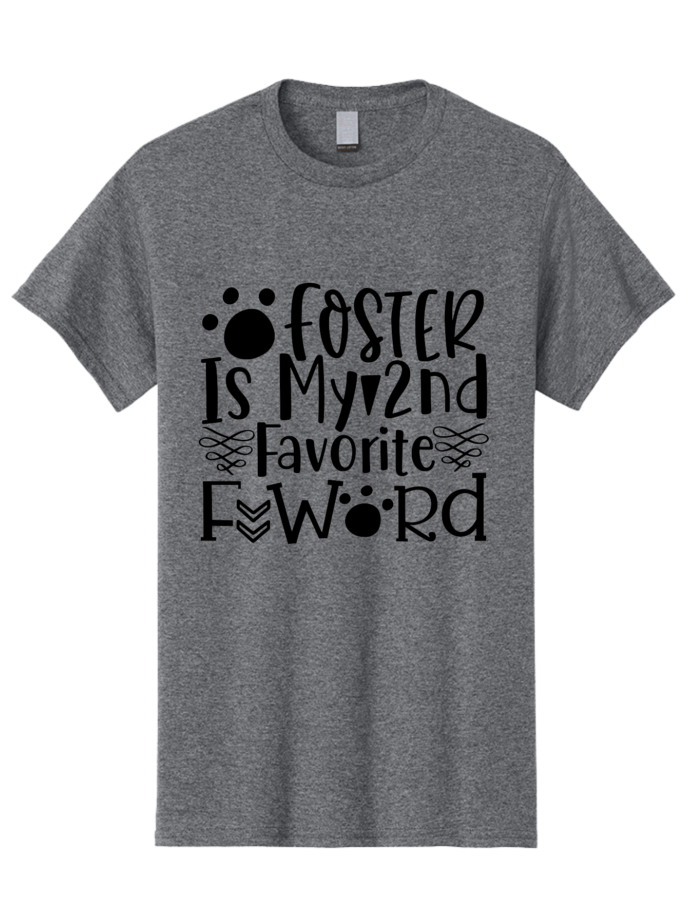 Foster Is My 2Nd Favorite F Word Men'S Graphic Tee, 100% Cotton, Comfortable Casual Summer Wear, Machine Washable, Foster Care, Animal Shelter, Pet Adoption, Dog Lovers, Cat Lovers, Charity Support, Inspirational Quote, Motivational Phrase, Aae296 7