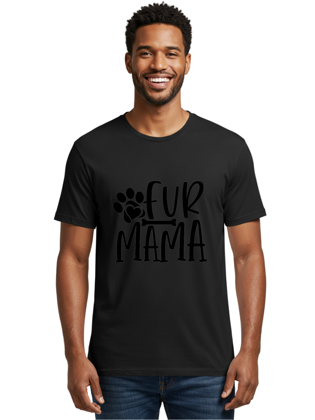 Fur Mama Men'S Graphic Tee, 100% Cotton, Comfortable Casual Summer Wear, Machine Washable, Fur Mama, Dog Mom, Pet Lovers, Dog Lovers, Animal Lovers, Dog Parents, Pet Parents, Dog Owners Aae297 10