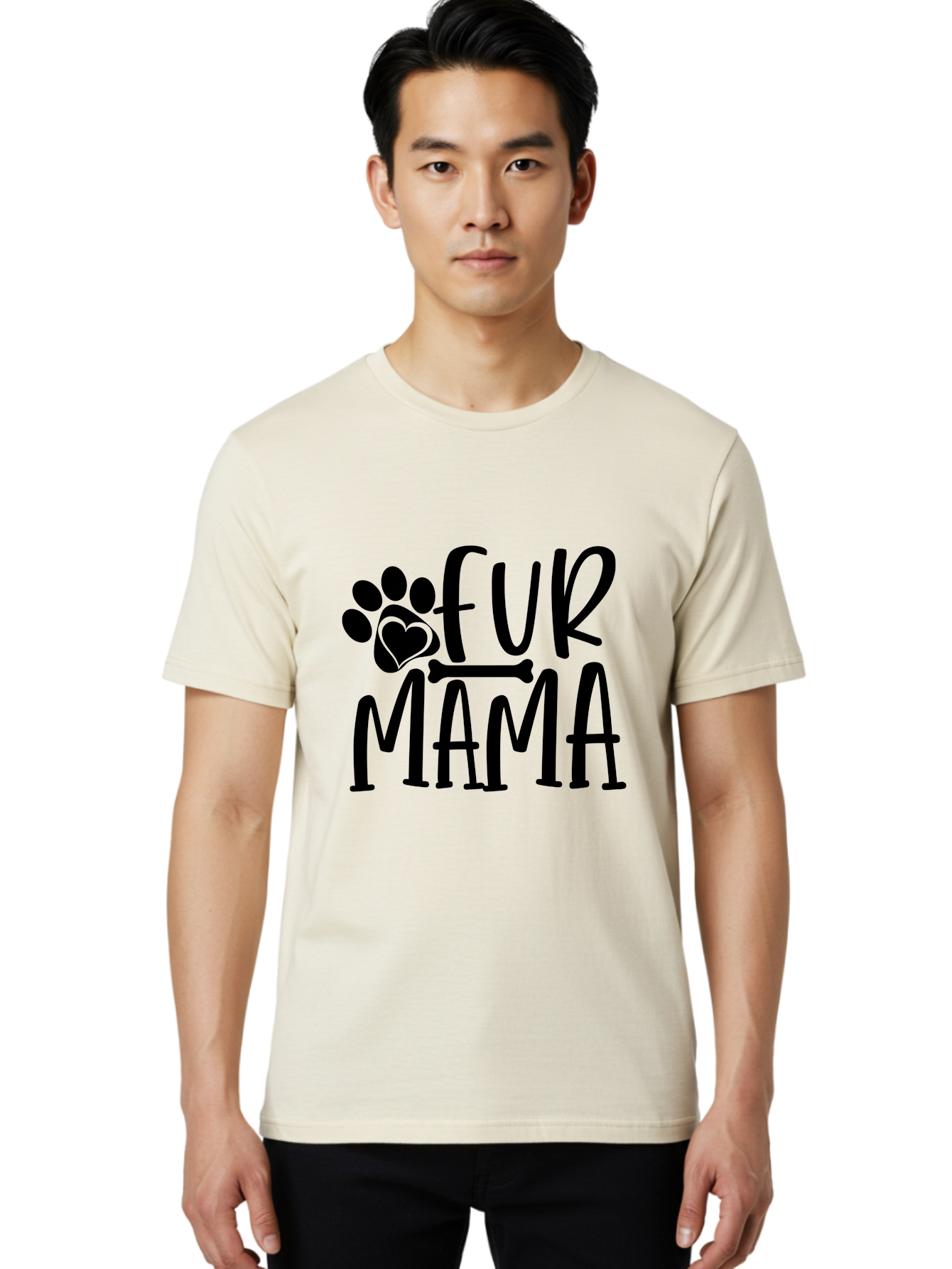 Fur Mama Men'S Graphic Tee, 100% Cotton, Comfortable Casual Summer Wear, Machine Washable, Fur Mama, Dog Mom, Pet Lovers, Dog Lovers, Animal Lovers, Dog Parents, Pet Parents, Dog Owners Aae297 16