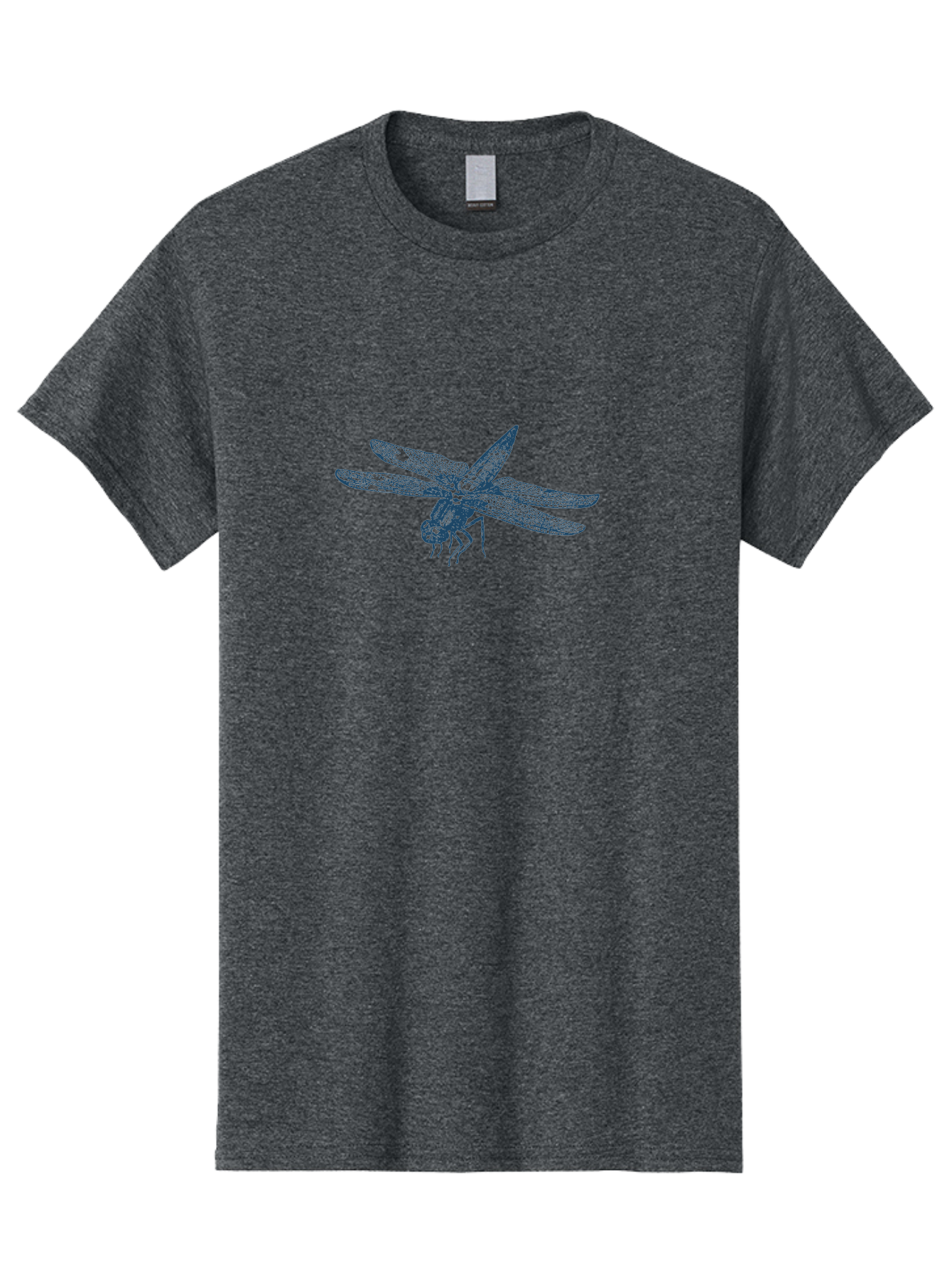 Insect-Flying Men'S Graphic Tee, 100% Cotton, Comfortable Casual Summer Wear, Machine Washable, Dragonfly, Insect Art, Blue Illustration, Nature Design, Wildlife Graphic, Insect Wings, Detailed Drawing, Entomology Art Aae402 19