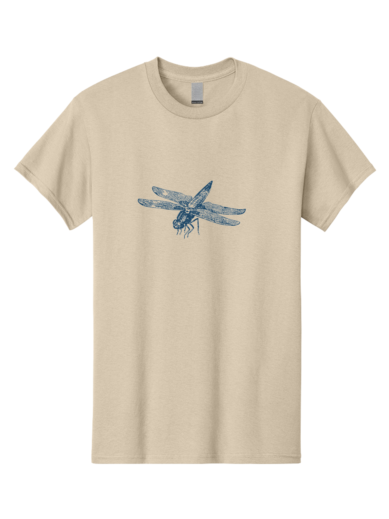 Insect-Flying Men'S Graphic Tee, 100% Cotton, Comfortable Casual Summer Wear, Machine Washable, Dragonfly, Insect Art, Blue Illustration, Nature Design, Wildlife Graphic, Insect Wings, Detailed Drawing, Entomology Art Aae402 15