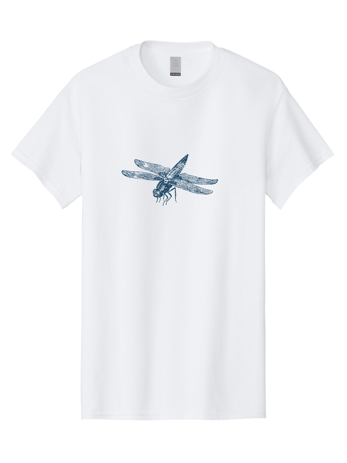 Insect-Flying Men'S Graphic Tee, 100% Cotton, Comfortable Casual Summer Wear, Machine Washable, Dragonfly, Insect Art, Blue Illustration, Nature Design, Wildlife Graphic, Insect Wings, Detailed Drawing, Entomology Art Aae402 23