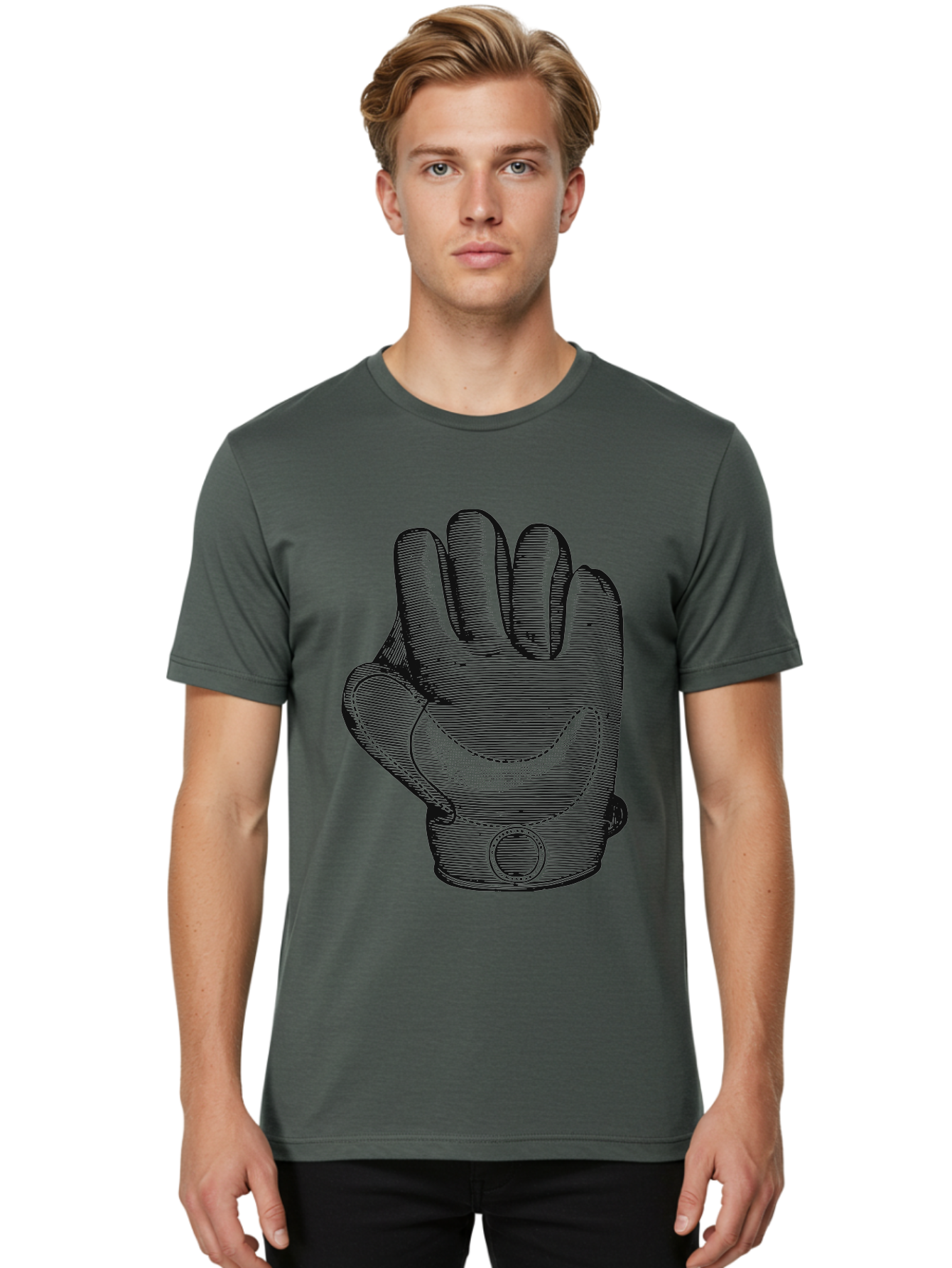 Iron Grip Men'S Graphic Tee, 100% Cotton, Comfortable Casual Summer Wear, Machine Washable, Motorcycle Glove, Protective Gear, Racing Equipment, Safety Accessory, Bike Glove, Glove Design, Stitched Details, Rugged Style, Men'S Fashion Aae405 4