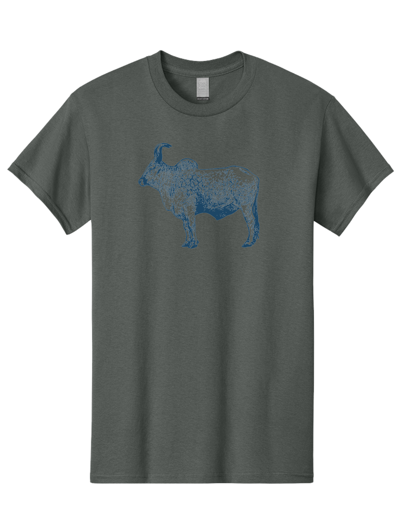 Iron Horn Buffalo Men'S Graphic Tee, 100% Cotton, Comfortable Casual Summer Wear, Machine Washable, Taurus Zodiac Sign, Bull Symbol, Horoscope Illustration, Astrology Artwork, Stylized Bull Image, Curved Horns, Artistic Design Aae406 7