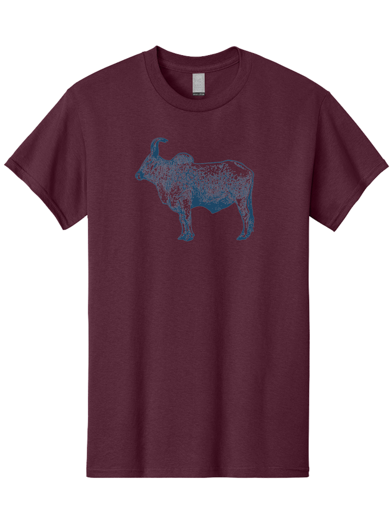 Iron Horn Buffalo Men'S Graphic Tee, 100% Cotton, Comfortable Casual Summer Wear, Machine Washable, Taurus Zodiac Sign, Bull Symbol, Horoscope Illustration, Astrology Artwork, Stylized Bull Image, Curved Horns, Artistic Design Aae406 15