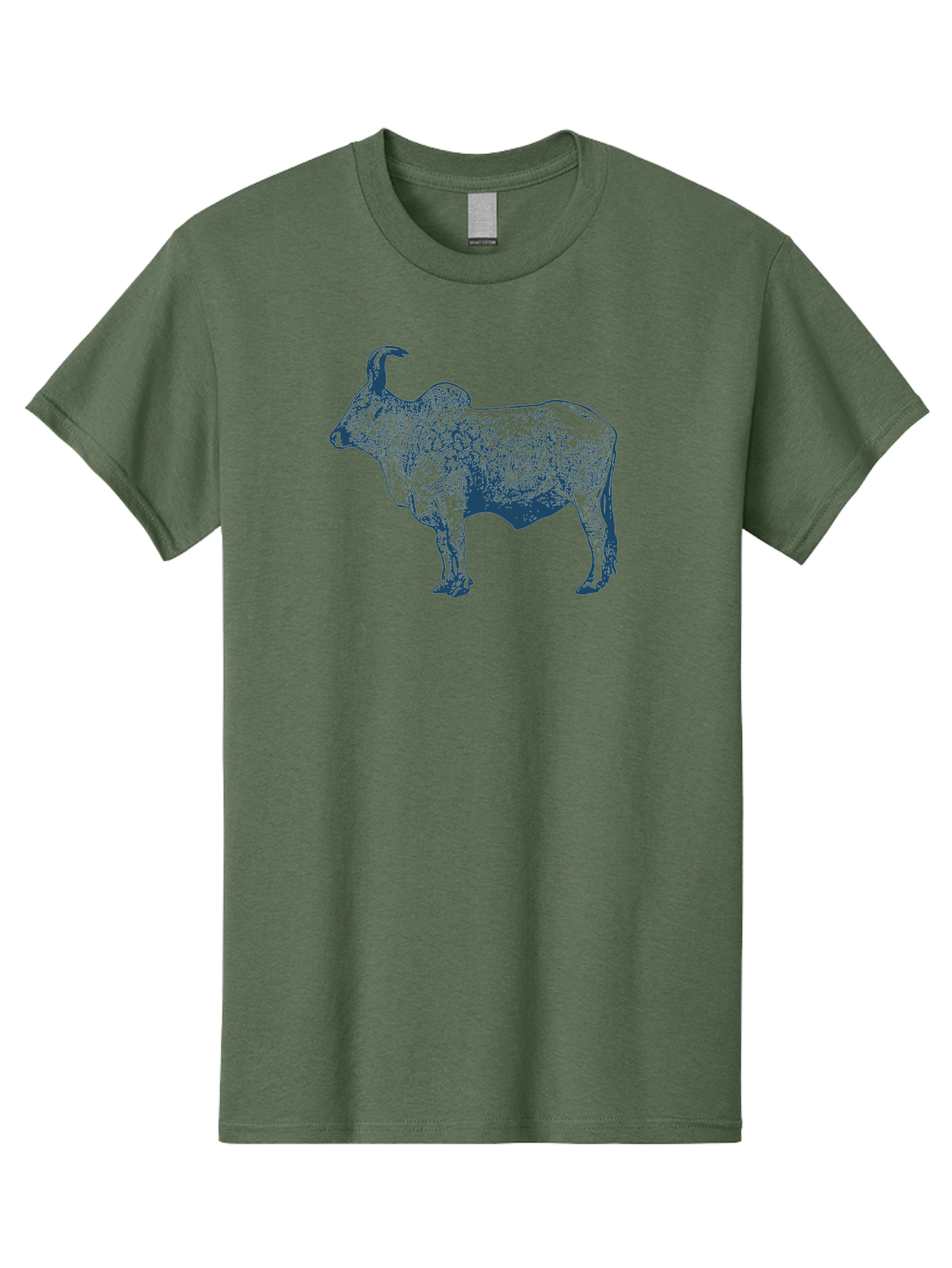Iron Horn Buffalo Men'S Graphic Tee, 100% Cotton, Comfortable Casual Summer Wear, Machine Washable, Taurus Zodiac Sign, Bull Symbol, Horoscope Illustration, Astrology Artwork, Stylized Bull Image, Curved Horns, Artistic Design Aae406 1