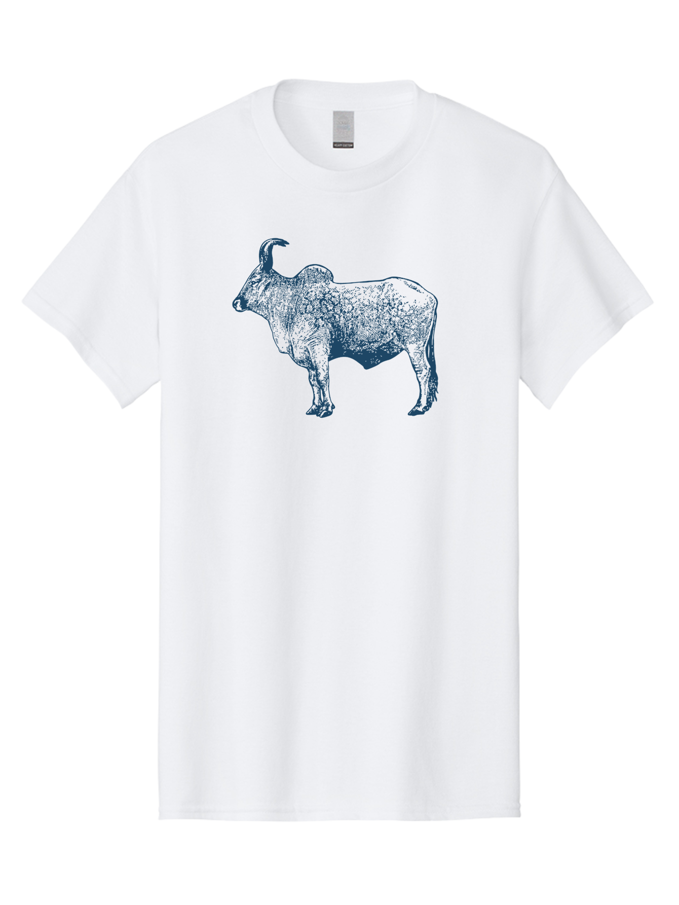 Iron Horn Buffalo Men'S Graphic Tee, 100% Cotton, Comfortable Casual Summer Wear, Machine Washable, Taurus Zodiac Sign, Bull Symbol, Horoscope Illustration, Astrology Artwork, Stylized Bull Image, Curved Horns, Artistic Design Aae406 23