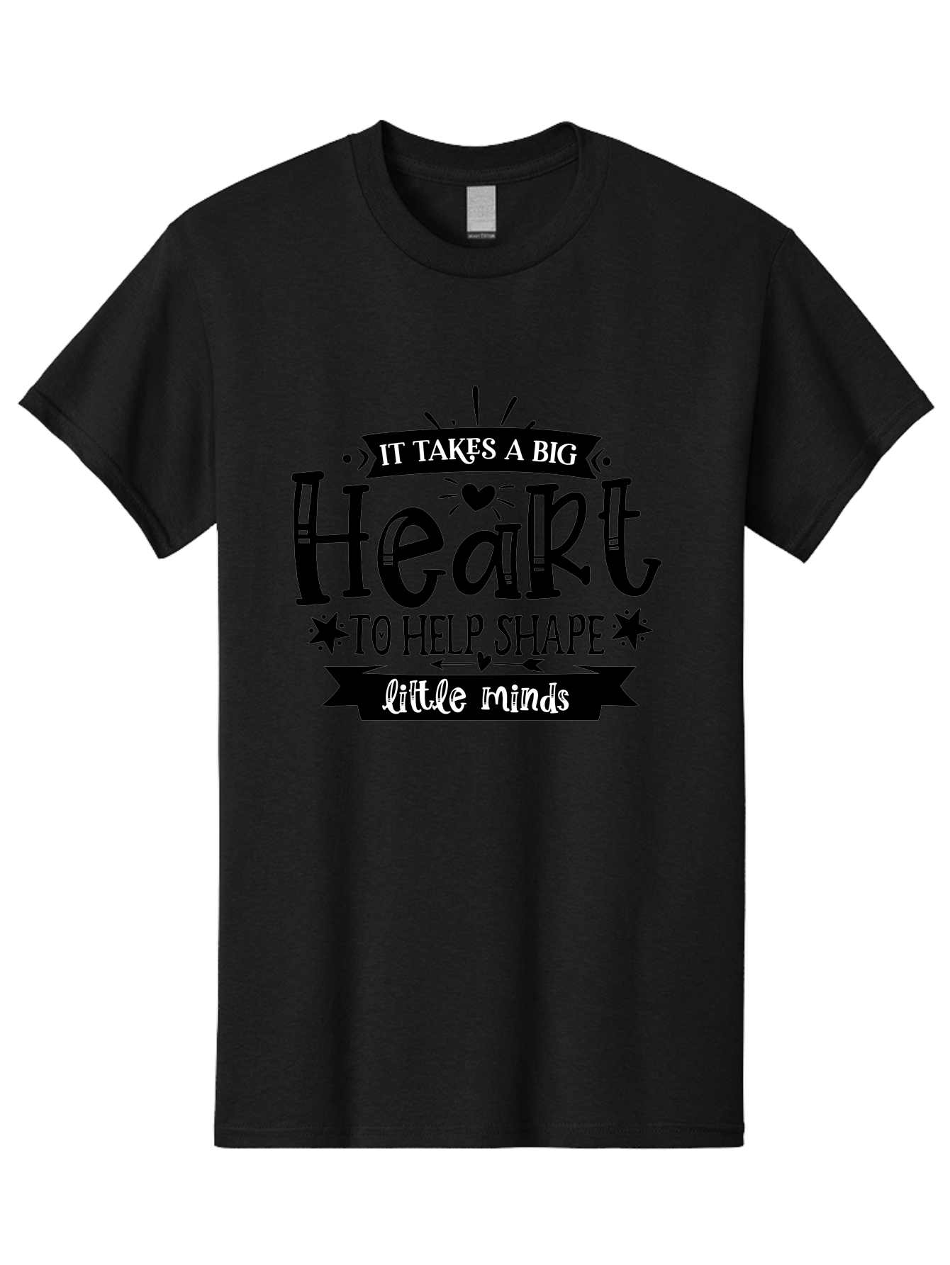 It Takes A Big Heart To Help Shape Little Minds Men'S Graphic Tee, 100% Cotton, Comfortable Casual Summer Wear, Machine Washable, Teacher Appreciation, Inspirational Quote, Heartwarming Message, Teaching Inspiration, Motivational Quote, Aae408 29