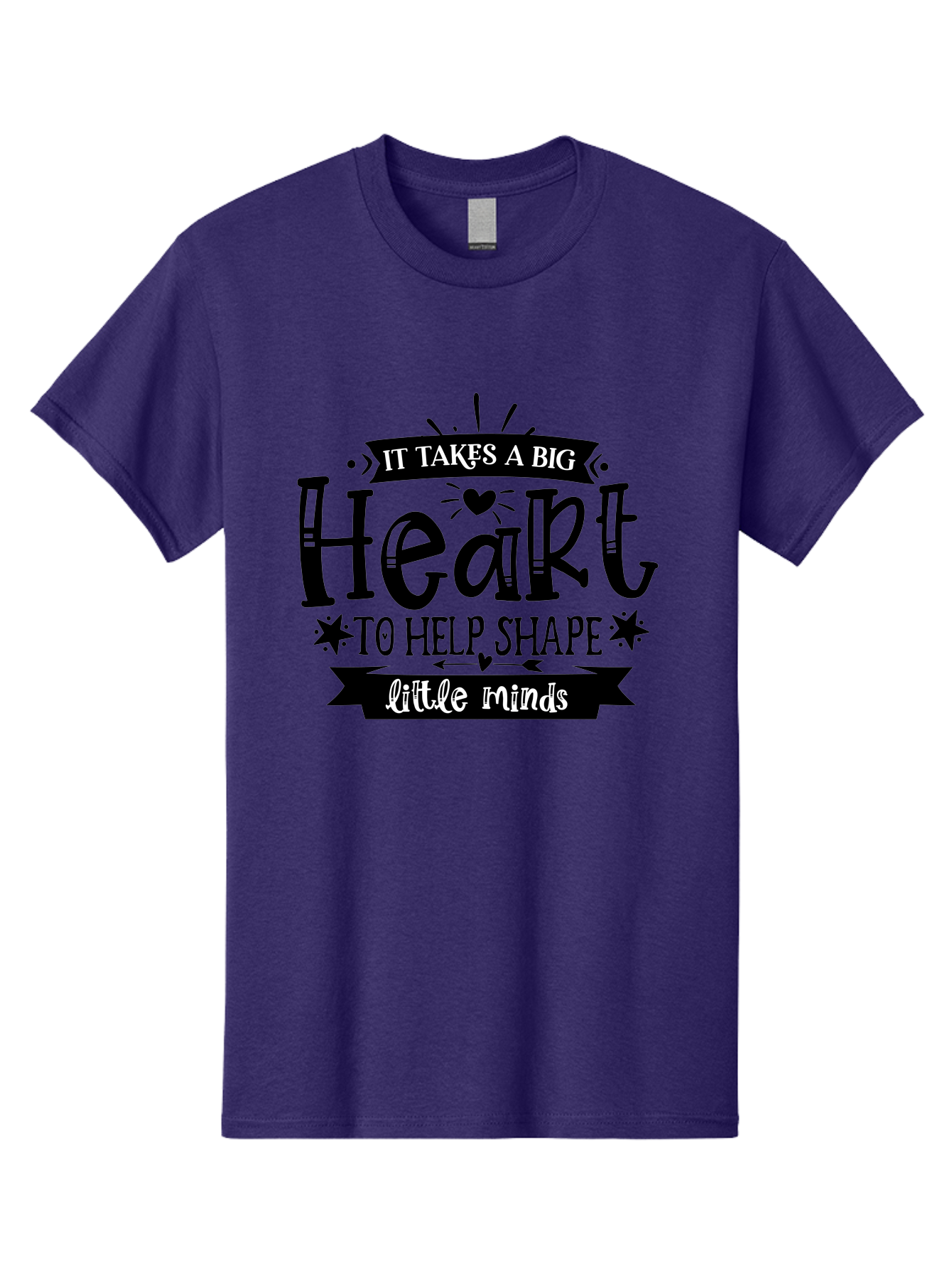 It Takes A Big Heart To Help Shape Little Minds Men'S Graphic Tee, 100% Cotton, Comfortable Casual Summer Wear, Machine Washable, Teacher Appreciation, Inspirational Quote, Heartwarming Message, Teaching Inspiration, Motivational Quote, Aae408 9