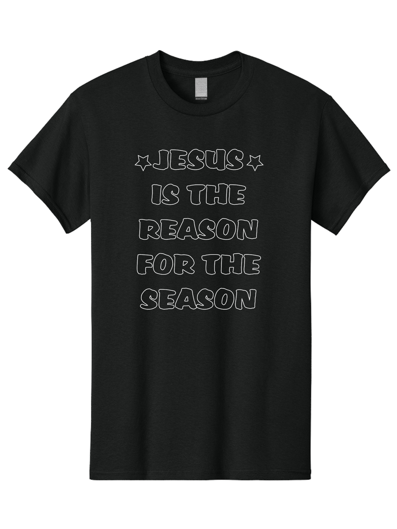 Jesus Is The Reason Men'S Graphic Tee, 100% Cotton, Comfortable Casual Summer Wear, Machine Washable, Christmas Quote, Jesus Christ, Holiday Message, Christian Faith, Inspirational Quote, Festive Quote, Winter Season, Religious Symbol, Aae424 9