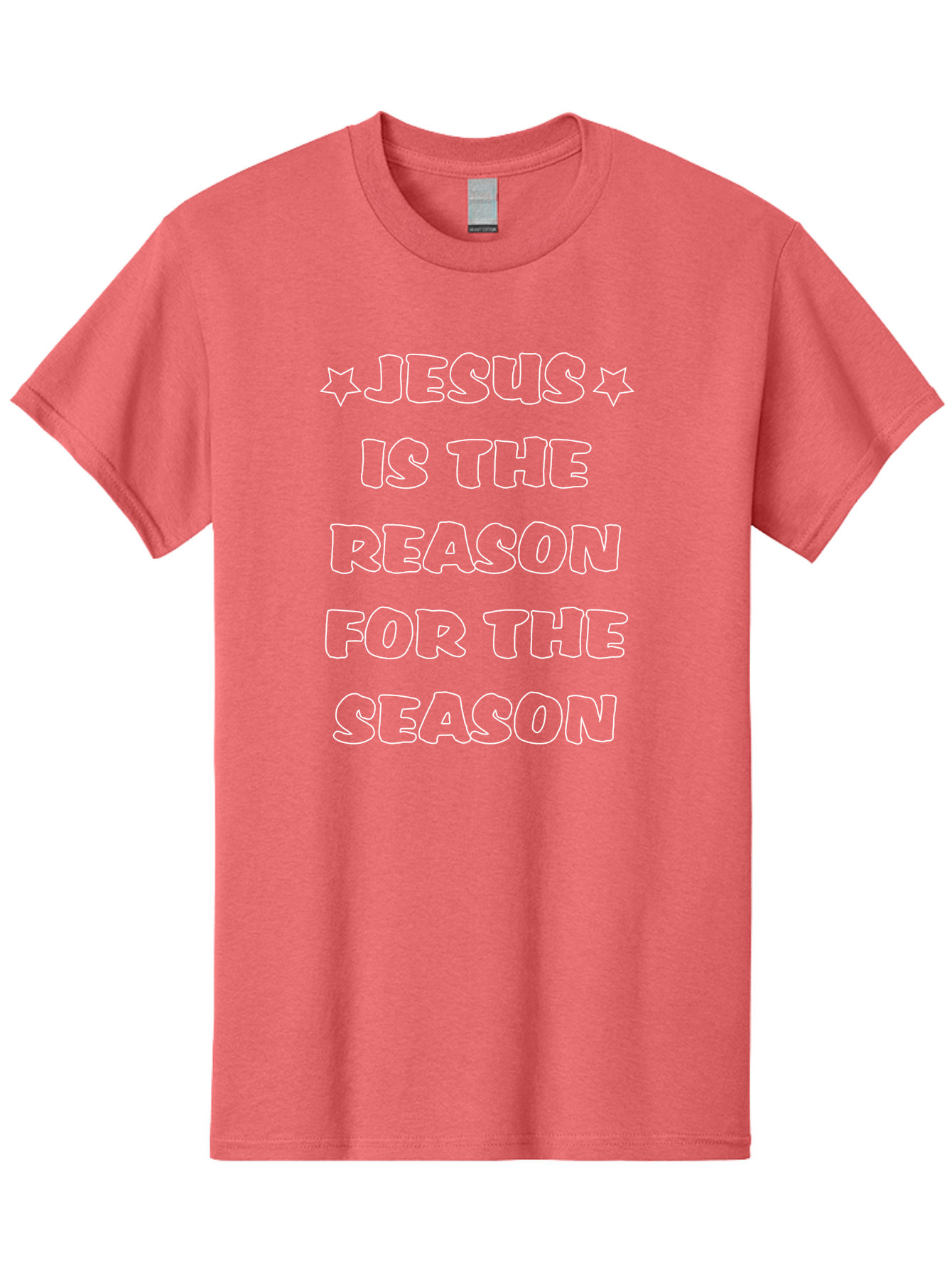 Jesus Is The Reason Men'S Graphic Tee, 100% Cotton, Comfortable Casual Summer Wear, Machine Washable, Christmas Quote, Jesus Christ, Holiday Message, Christian Faith, Inspirational Quote, Festive Quote, Winter Season, Religious Symbol, Aae424 17