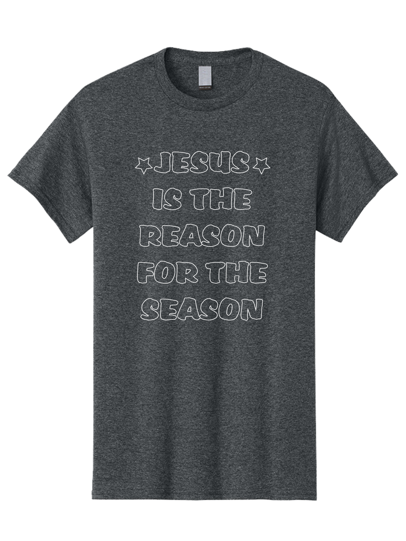 Jesus Is The Reason Men'S Graphic Tee, 100% Cotton, Comfortable Casual Summer Wear, Machine Washable, Christmas Quote, Jesus Christ, Holiday Message, Christian Faith, Inspirational Quote, Festive Quote, Winter Season, Religious Symbol, Aae424 11