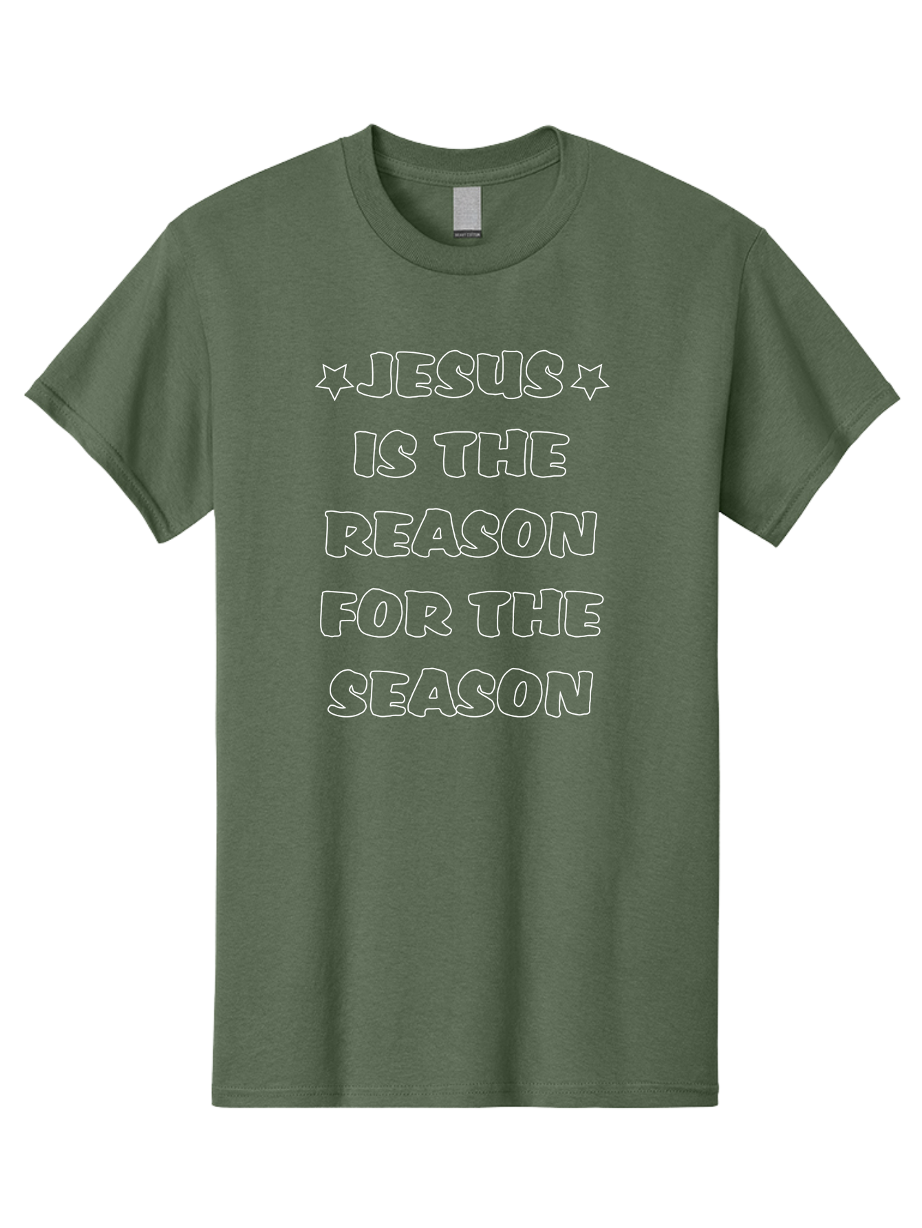 Jesus Is The Reason Men'S Graphic Tee, 100% Cotton, Comfortable Casual Summer Wear, Machine Washable, Christmas Quote, Jesus Christ, Holiday Message, Christian Faith, Inspirational Quote, Festive Quote, Winter Season, Religious Symbol, Aae424 21