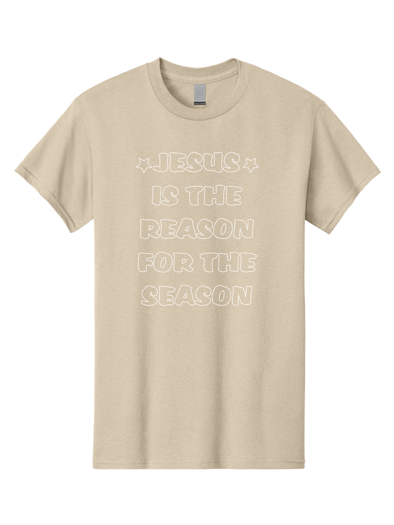 Jesus Is The Reason Men'S Graphic Tee, 100% Cotton, Comfortable Casual Summer Wear, Machine Washable, Christmas Quote, Jesus Christ, Holiday Message, Christian Faith, Inspirational Quote, Festive Quote, Winter Season, Religious Symbol, Aae424 7