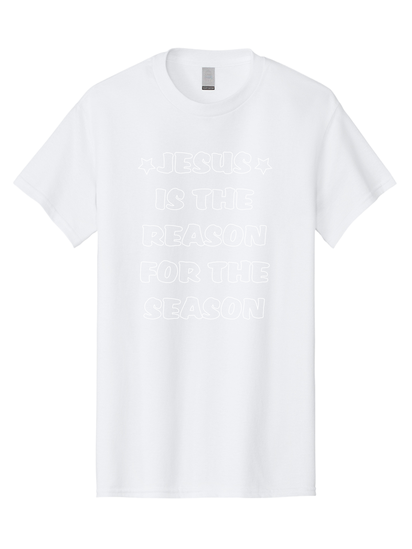 Jesus Is The Reason Men'S Graphic Tee, 100% Cotton, Comfortable Casual Summer Wear, Machine Washable, Christmas Quote, Jesus Christ, Holiday Message, Christian Faith, Inspirational Quote, Festive Quote, Winter Season, Religious Symbol, Aae424 15