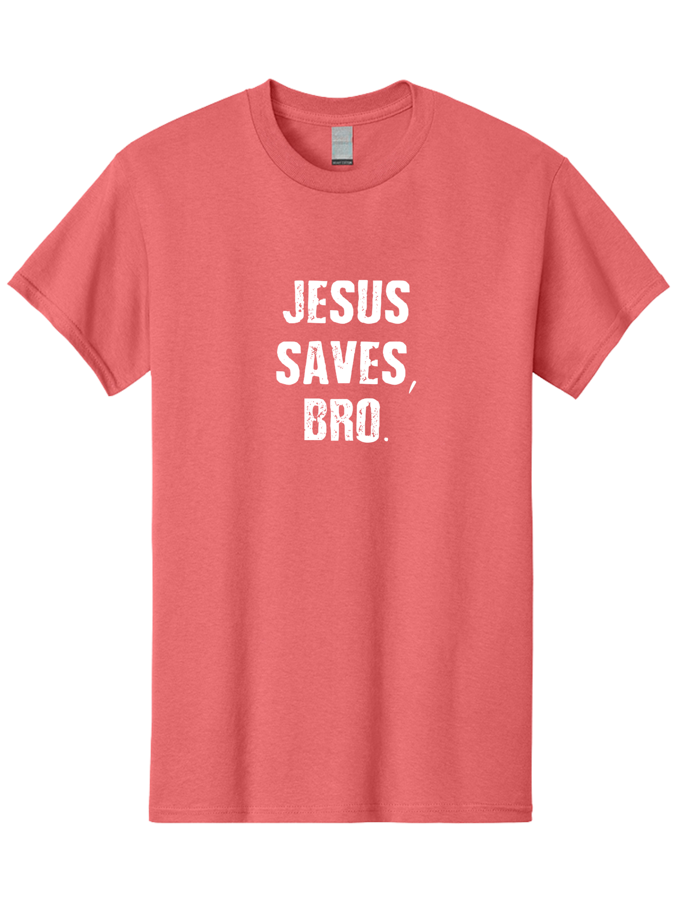 Jesus Saves Bro Men'S Graphic Tee, 100% Cotton, Comfortable Casual Summer Wear, Machine Washable, Jesus Saves, Inspirational Quote, Motivational Phrase, Christian Message, Faith-Based Affirmation, Spiritual Encouragement, Bold Typography Aae425 3