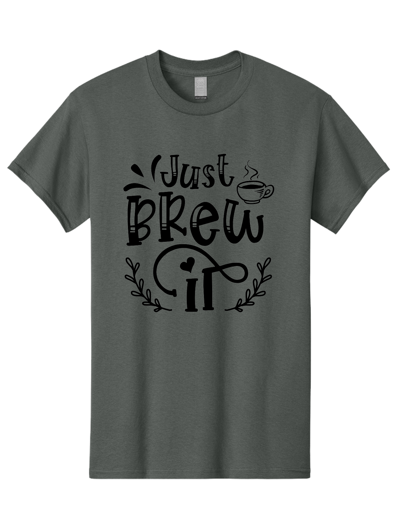 Just Brew It Men'S Graphic Tee, 100% Cotton, Comfortable Casual Summer Wear, Machine Washable, Coffee Quote, Coffee Saying, Coffee Humor, Coffee Puns, Morning Motivation, Coffee Lovers, Brew Coffee Aae426 29