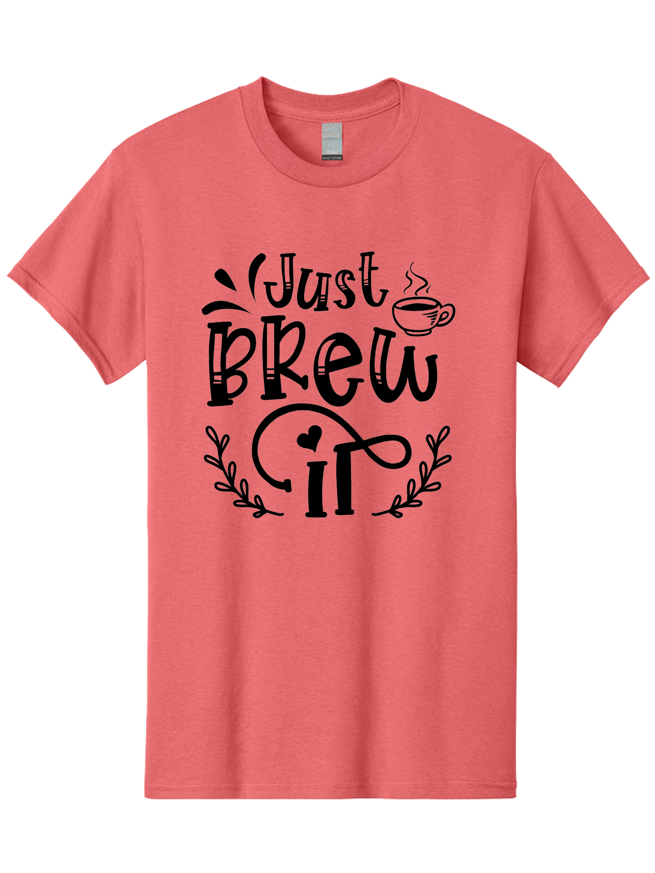 Just Brew It Men'S Graphic Tee, 100% Cotton, Comfortable Casual Summer Wear, Machine Washable, Coffee Quote, Coffee Saying, Coffee Humor, Coffee Puns, Morning Motivation, Coffee Lovers, Brew Coffee Aae426 5