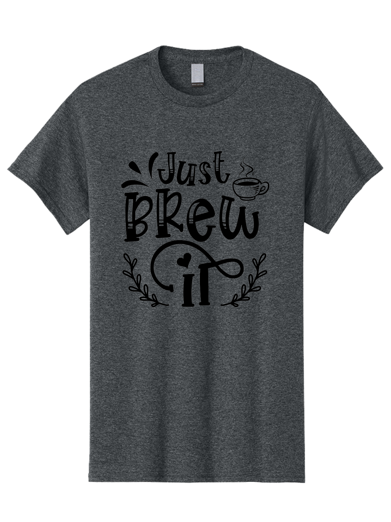 Just Brew It Men'S Graphic Tee, 100% Cotton, Comfortable Casual Summer Wear, Machine Washable, Coffee Quote, Coffee Saying, Coffee Humor, Coffee Puns, Morning Motivation, Coffee Lovers, Brew Coffee Aae426 3