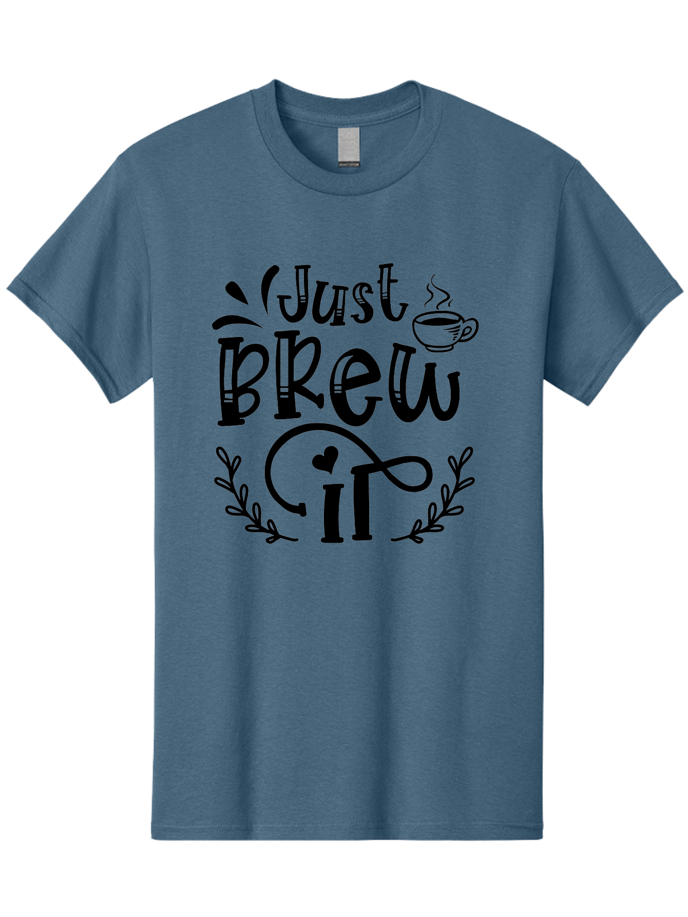 Just Brew It Men'S Graphic Tee, 100% Cotton, Comfortable Casual Summer Wear, Machine Washable, Coffee Quote, Coffee Saying, Coffee Humor, Coffee Puns, Morning Motivation, Coffee Lovers, Brew Coffee Aae426 9