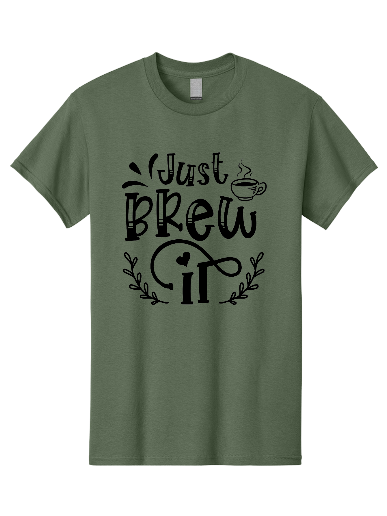 Just Brew It Men'S Graphic Tee, 100% Cotton, Comfortable Casual Summer Wear, Machine Washable, Coffee Quote, Coffee Saying, Coffee Humor, Coffee Puns, Morning Motivation, Coffee Lovers, Brew Coffee Aae426 19