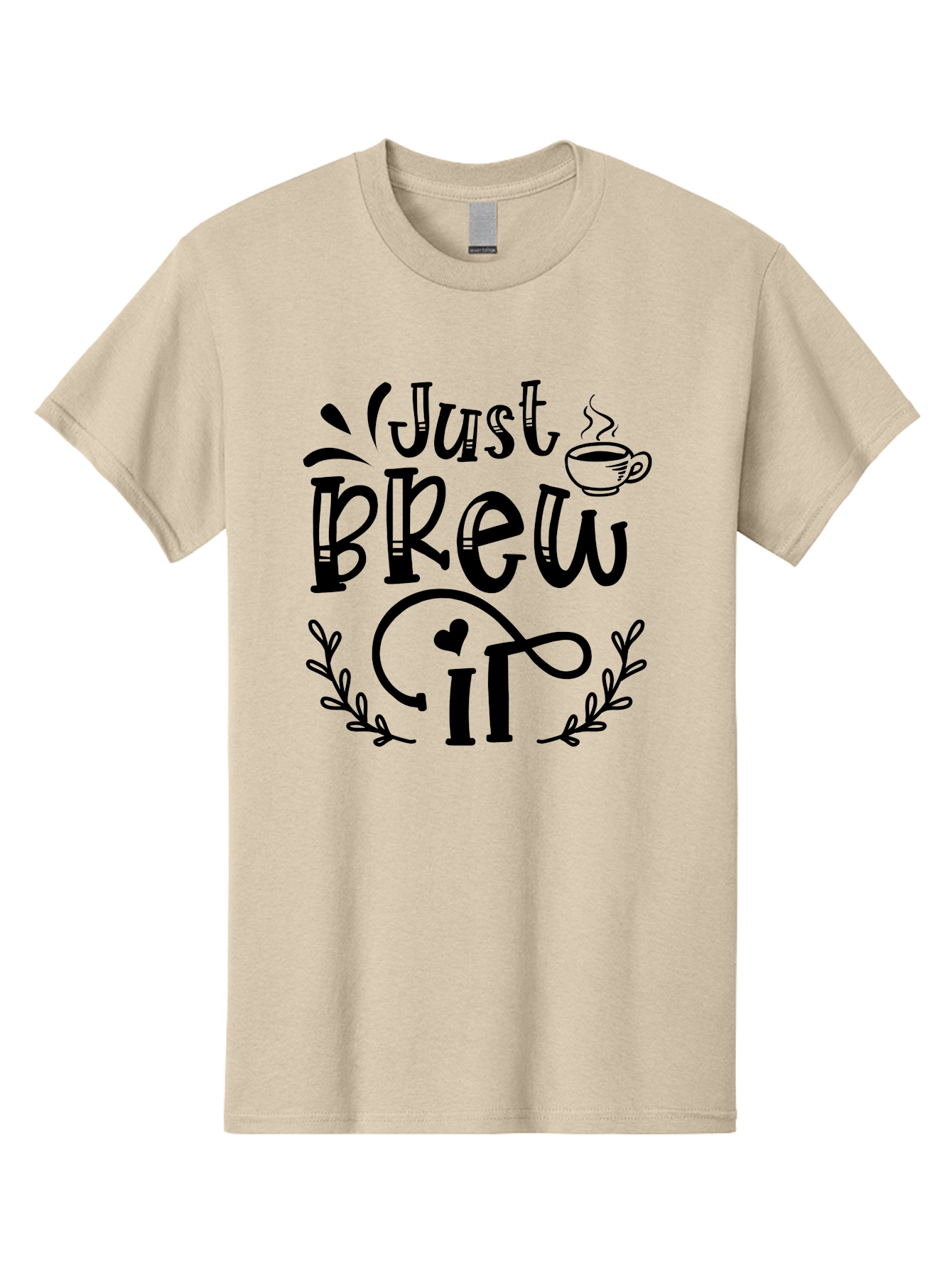 Just Brew It Men'S Graphic Tee, 100% Cotton, Comfortable Casual Summer Wear, Machine Washable, Coffee Quote, Coffee Saying, Coffee Humor, Coffee Puns, Morning Motivation, Coffee Lovers, Brew Coffee Aae426 7