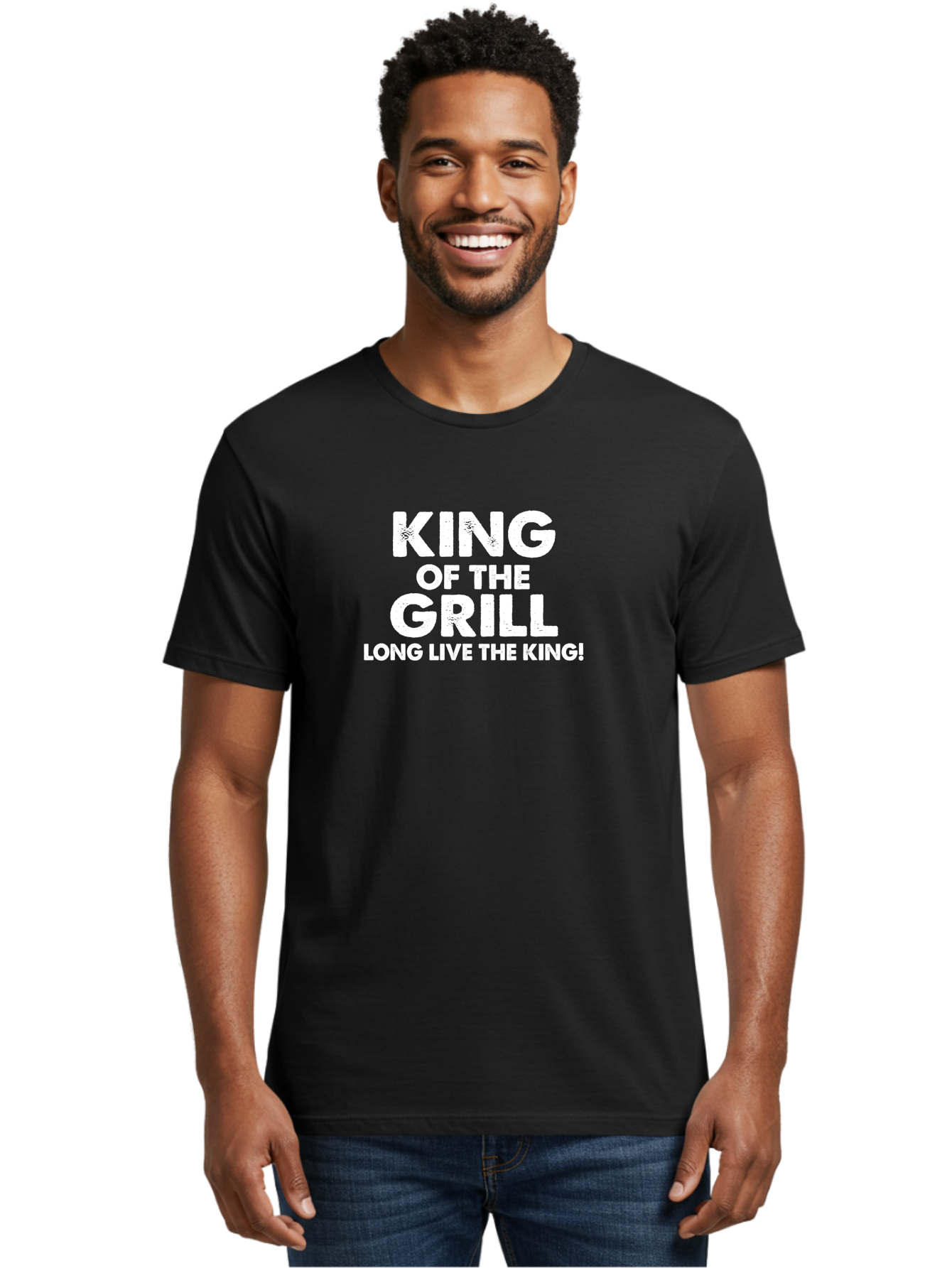 King Of The Grill Men'S Graphic Tee, 100% Cotton, Comfortable Casual Summer Wear, Machine Washable, Barbecue King, Grill Master, Bbq Lover, Outdoor Cooking, Long Live The King, Grill Enthusiast, Barbecue Champion, King Of Bbq Aae433 16