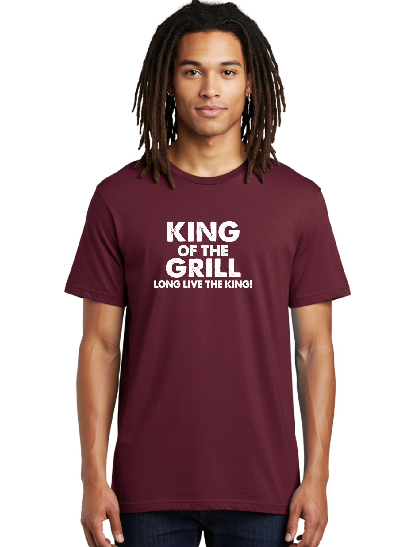 King Of The Grill Men'S Graphic Tee, 100% Cotton, Comfortable Casual Summer Wear, Machine Washable, Barbecue King, Grill Master, Bbq Lover, Outdoor Cooking, Long Live The King, Grill Enthusiast, Barbecue Champion, King Of Bbq Aae433 4