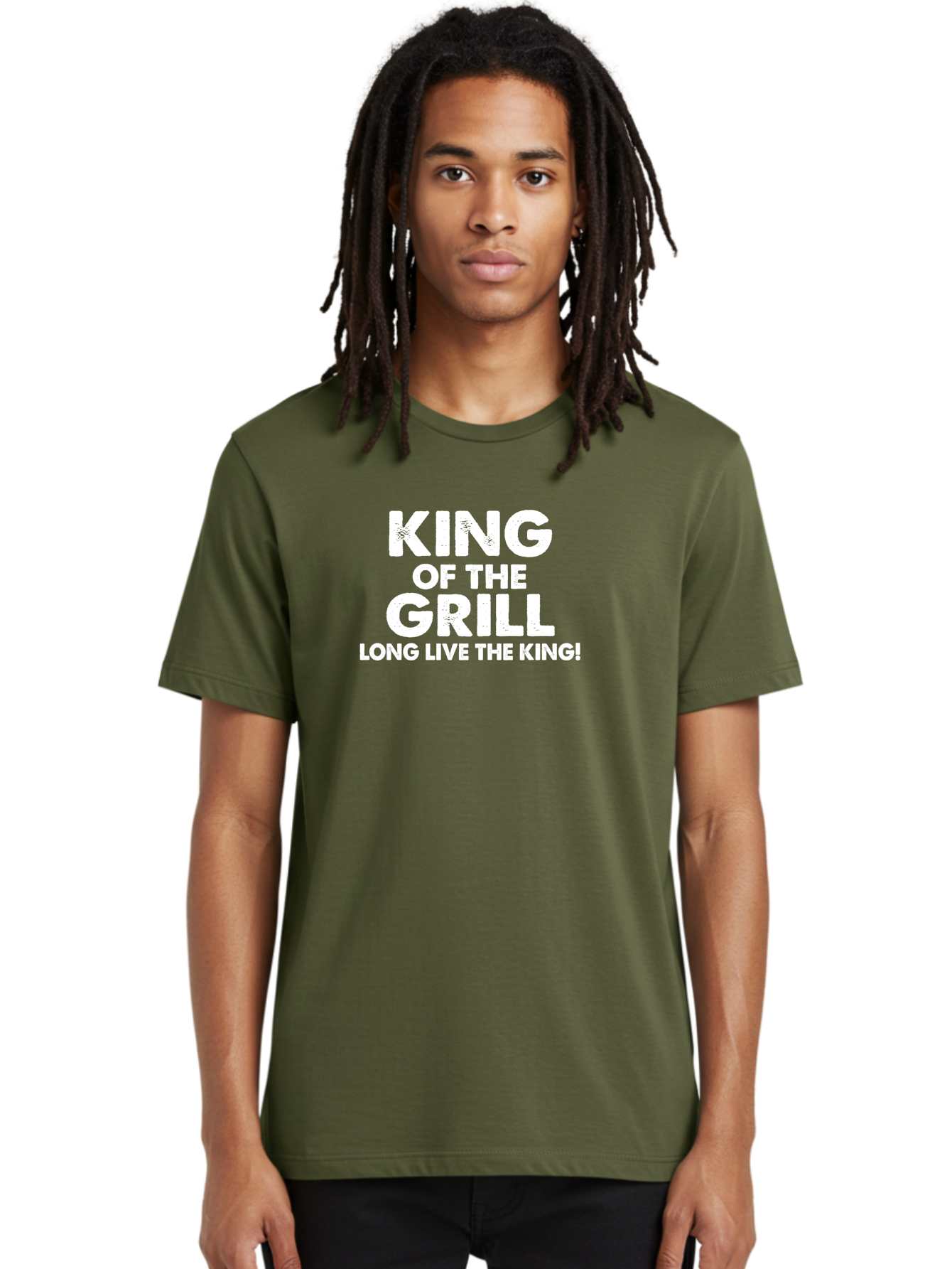 King Of The Grill Men'S Graphic Tee, 100% Cotton, Comfortable Casual Summer Wear, Machine Washable, Barbecue King, Grill Master, Bbq Lover, Outdoor Cooking, Long Live The King, Grill Enthusiast, Barbecue Champion, King Of Bbq Aae433 30
