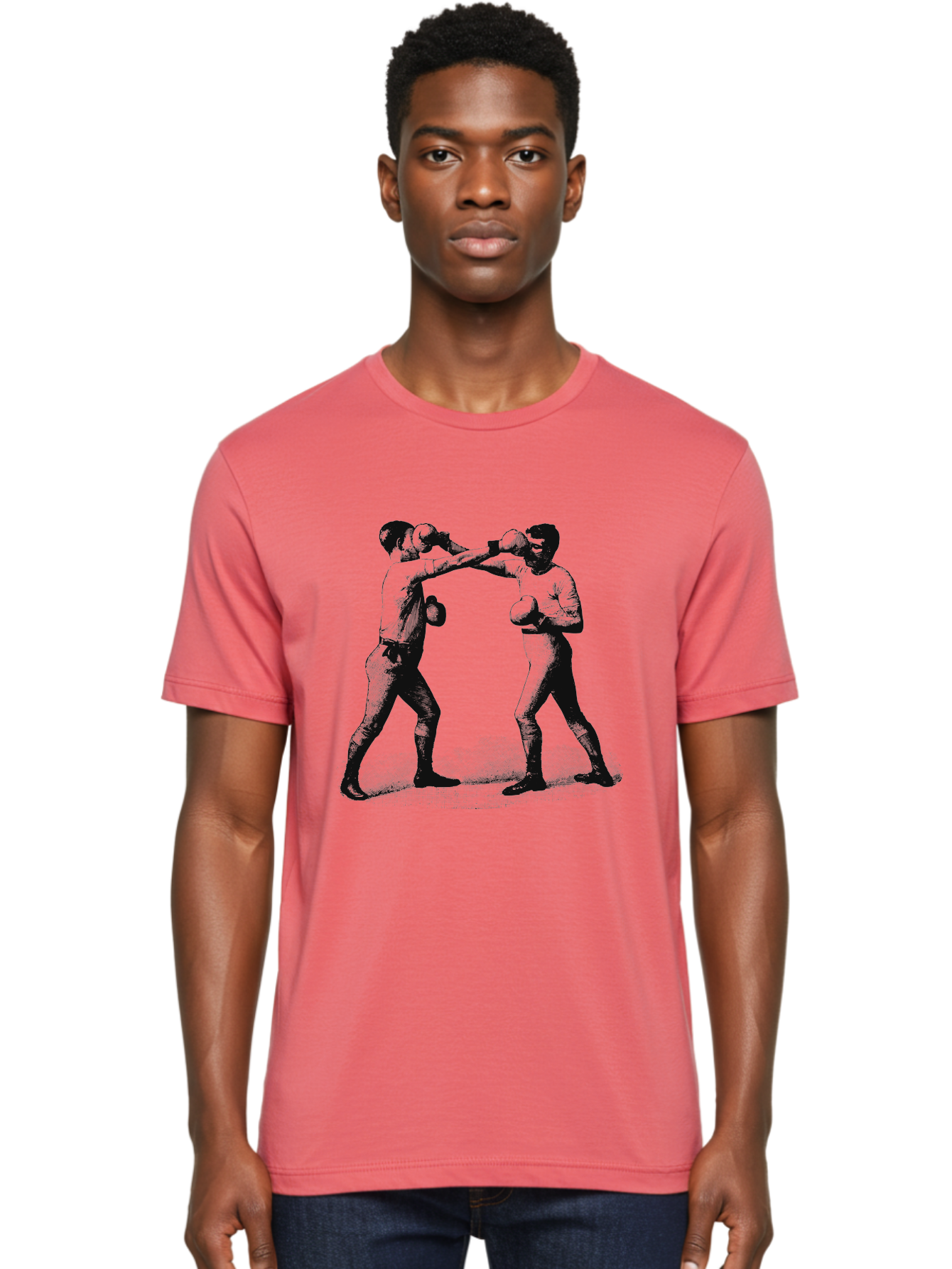 Knockline Men'S Graphic Tee, 100% Cotton, Comfortable Casual Summer Wear, Machine Washable, Boxing Fighters, Fighting Stance, Boxing Gloves, Martial Arts, Combat Sports, Boxing Techniques, Boxing Ring, Pugilism, Fighter'S Pose, Boxing Action Aae436 20