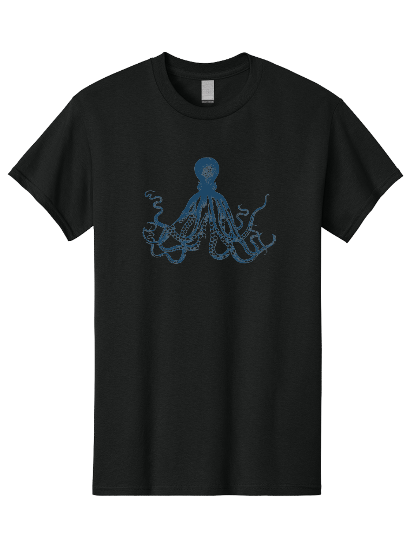 Kraken Octopus Men'S Graphic Tee, 100% Cotton, Comfortable Casual Summer Wear, Machine Washable, Octopus Illustration, Dark Blue Octopus, Underwater Creature, Ocean Animal, Sea Life, Squid-Like, Eight Arms, Suckers, Tentacles, Marine Biology Aae438 21