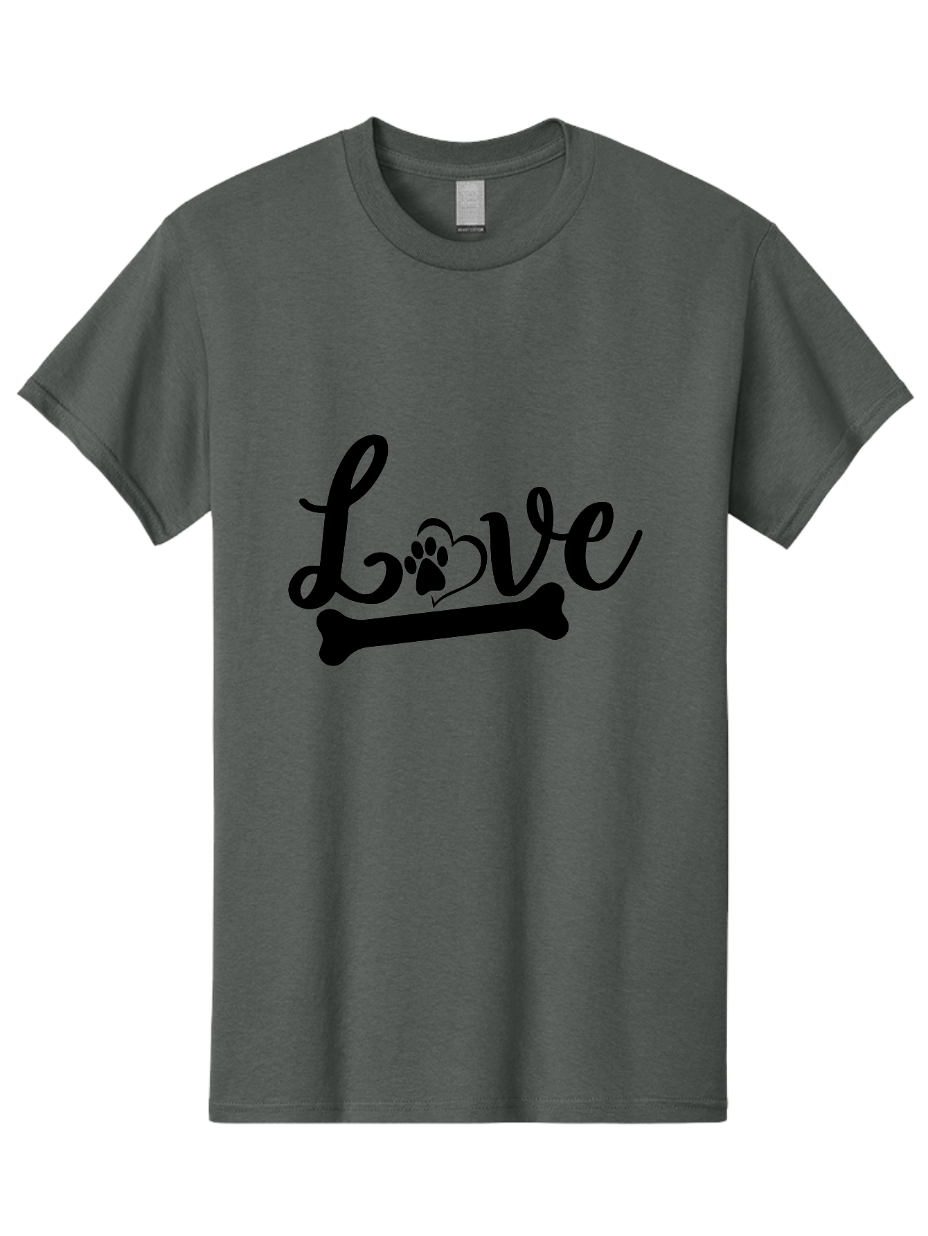 Love-01 Men'S Graphic Tee, 100% Cotton, Comfortable Casual Summer Wear, Machine Washable, Dog Love, Pet Affection, Animal Companionship, Paw Print, Heart Symbol, Bone Symbol, Cursive Text, Pet Owners, Dog Lovers, Heartwarming, Affectionate Aae463 15