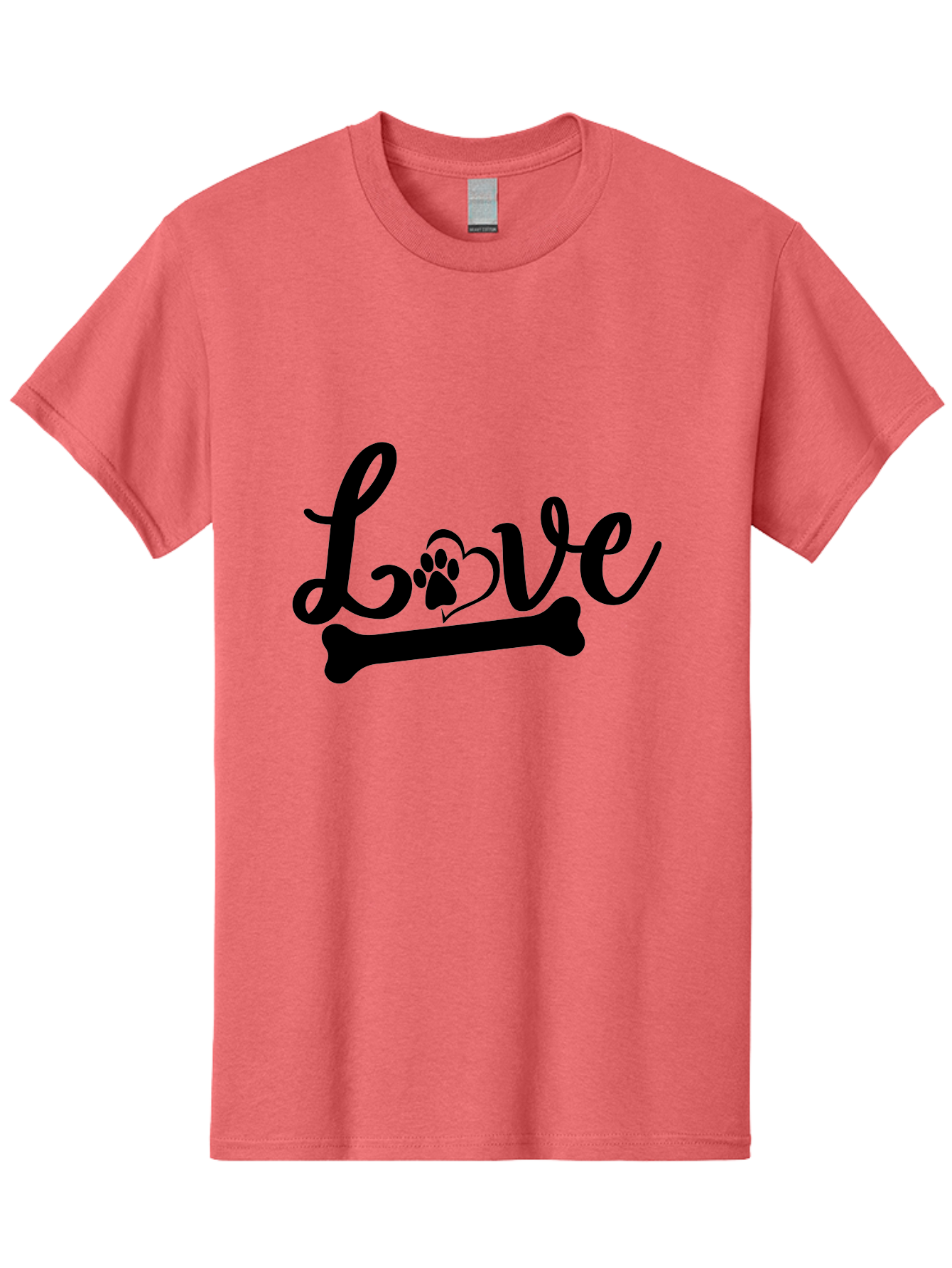Love-01 Men'S Graphic Tee, 100% Cotton, Comfortable Casual Summer Wear, Machine Washable, Dog Love, Pet Affection, Animal Companionship, Paw Print, Heart Symbol, Bone Symbol, Cursive Text, Pet Owners, Dog Lovers, Heartwarming, Affectionate Aae463 27