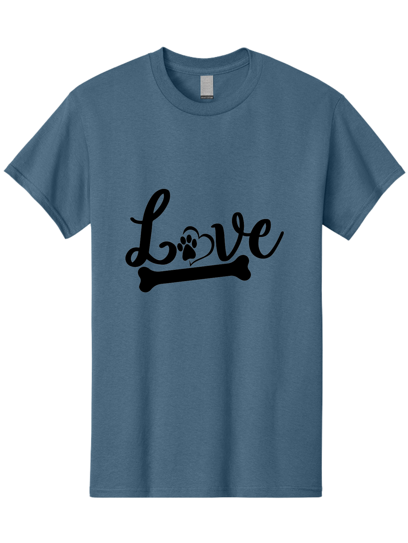 Love-01 Men'S Graphic Tee, 100% Cotton, Comfortable Casual Summer Wear, Machine Washable, Dog Love, Pet Affection, Animal Companionship, Paw Print, Heart Symbol, Bone Symbol, Cursive Text, Pet Owners, Dog Lovers, Heartwarming, Affectionate Aae463 19