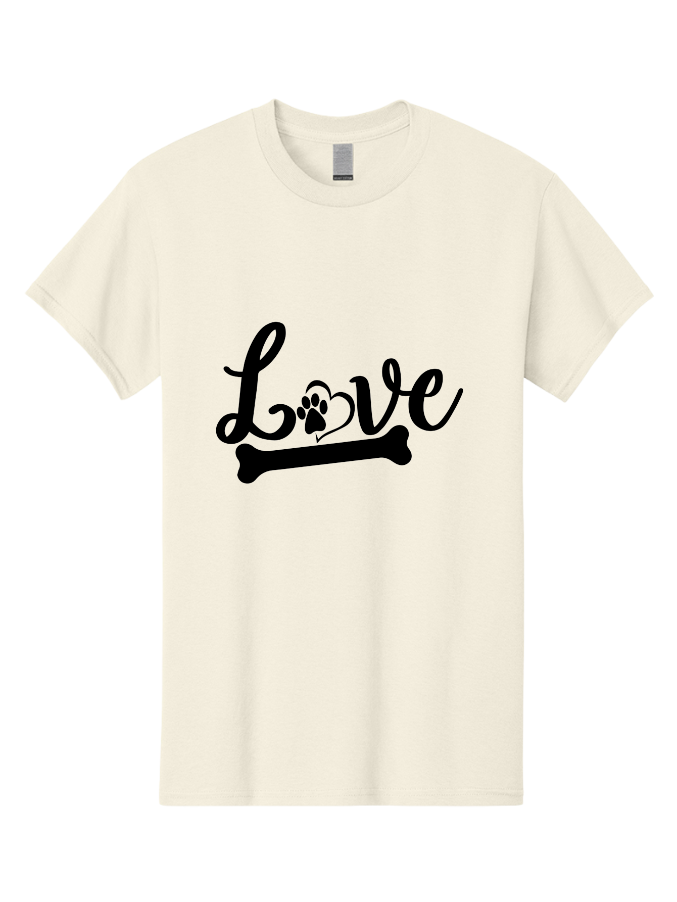Love-01 Men'S Graphic Tee, 100% Cotton, Comfortable Casual Summer Wear, Machine Washable, Dog Love, Pet Affection, Animal Companionship, Paw Print, Heart Symbol, Bone Symbol, Cursive Text, Pet Owners, Dog Lovers, Heartwarming, Affectionate Aae463 29