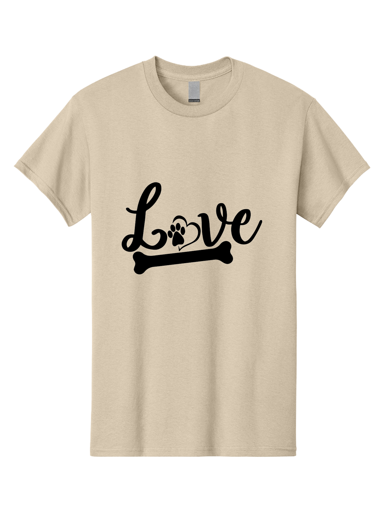 Love-01 Men'S Graphic Tee, 100% Cotton, Comfortable Casual Summer Wear, Machine Washable, Dog Love, Pet Affection, Animal Companionship, Paw Print, Heart Symbol, Bone Symbol, Cursive Text, Pet Owners, Dog Lovers, Heartwarming, Affectionate Aae463 21