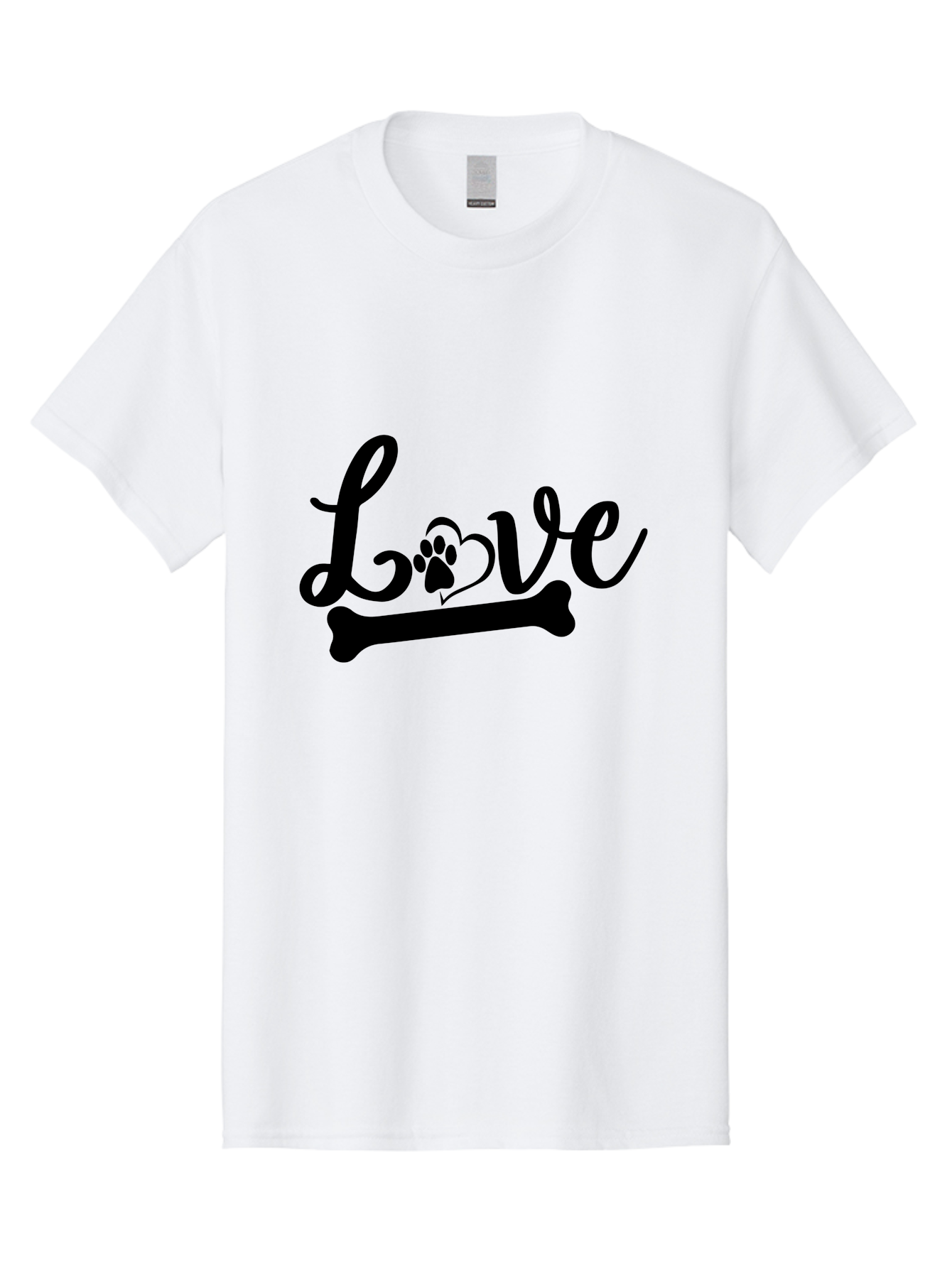 Love-01 Men'S Graphic Tee, 100% Cotton, Comfortable Casual Summer Wear, Machine Washable, Dog Love, Pet Affection, Animal Companionship, Paw Print, Heart Symbol, Bone Symbol, Cursive Text, Pet Owners, Dog Lovers, Heartwarming, Affectionate Aae463 23