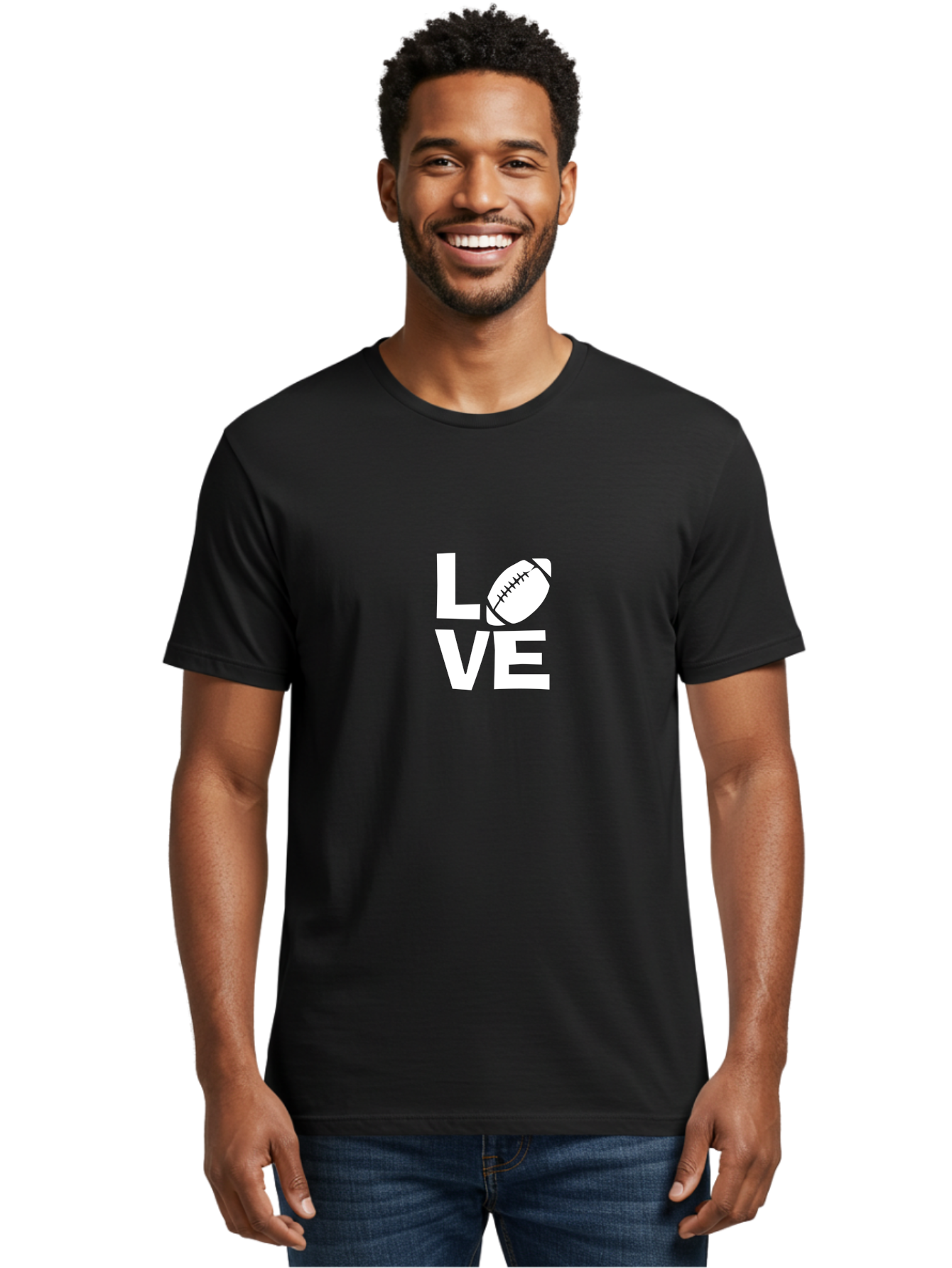 Love Men'S Graphic Tee, 100% Cotton, Comfortable Casual Summer Wear, Machine Washable, Love Football, Passion For Sports, Football Lover, Sports Enthusiasm, Love Sports, Football Fan Aae464 10